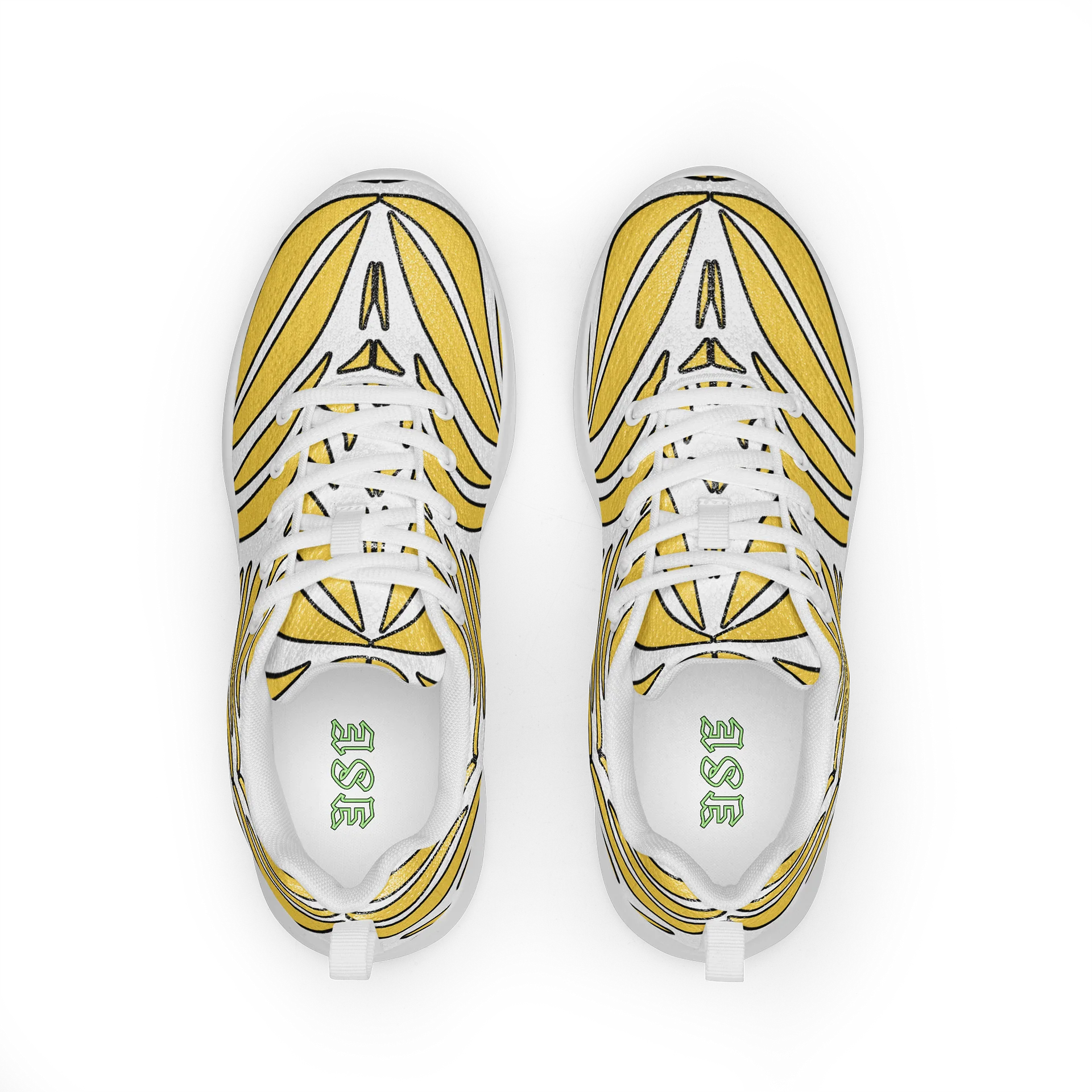 Golden Pulse: Symmetrisches Tribal-Muster Women's Sneakers product image (1)