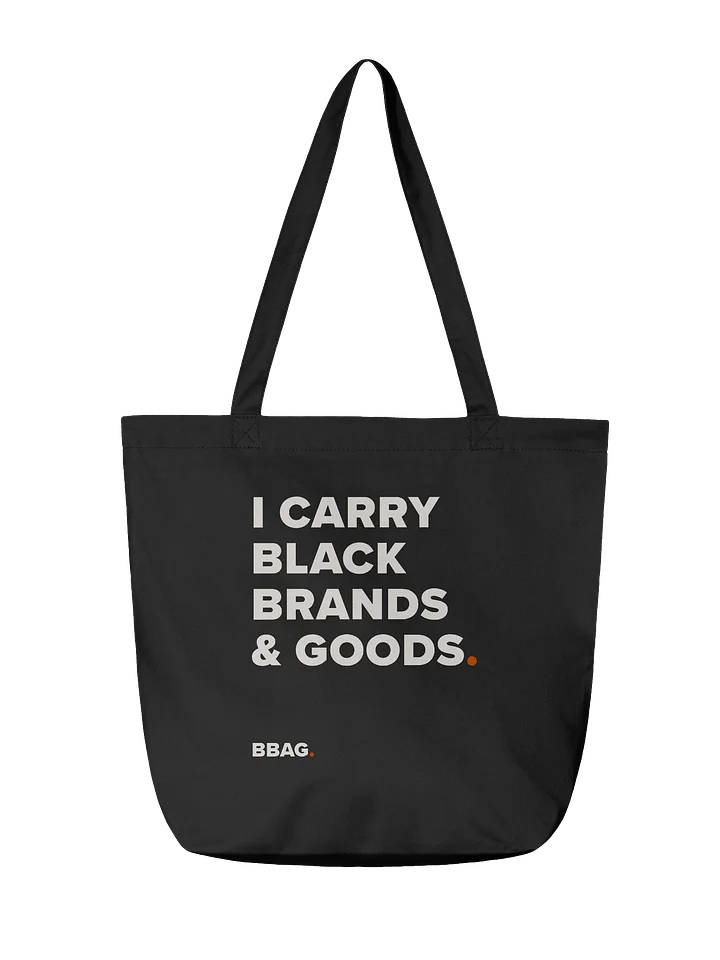 CARRY THE BBAG. Black Canvas Tote product image (2)