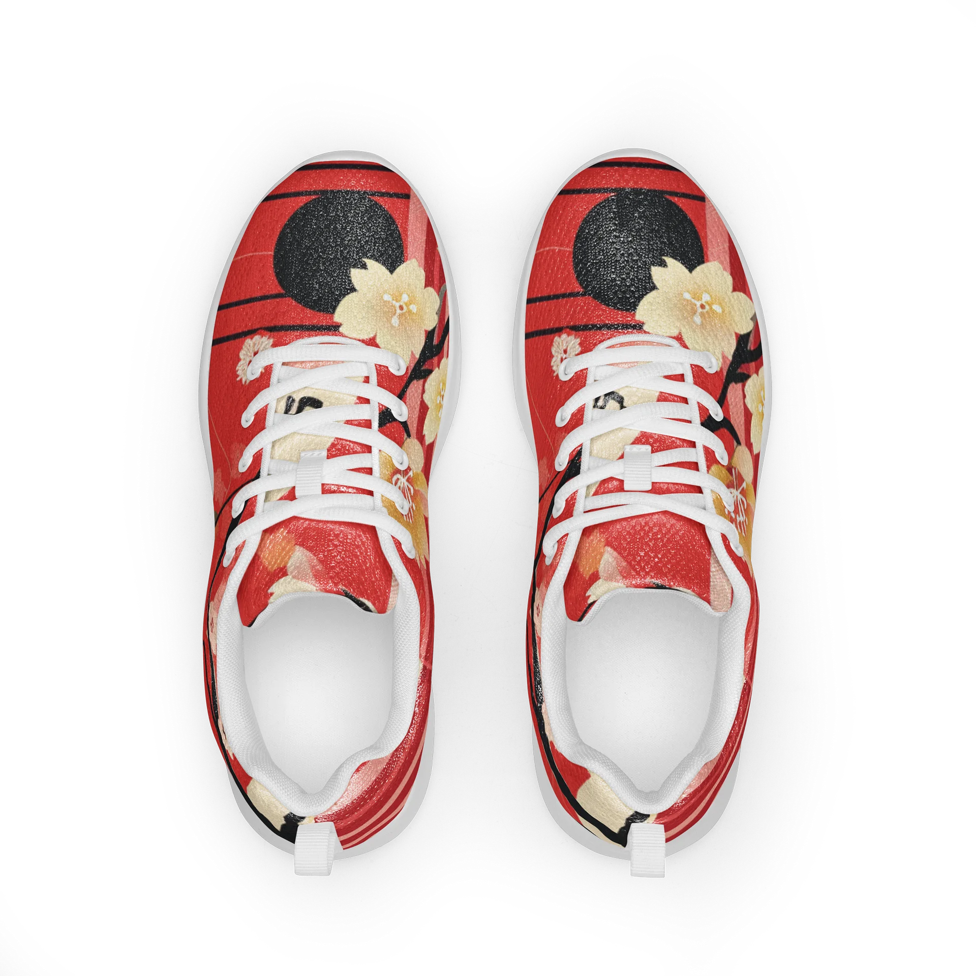 Japanese Folding Fan Women's Athletic Shoes | Traditional Sakura Art Sneaker product image (2)
