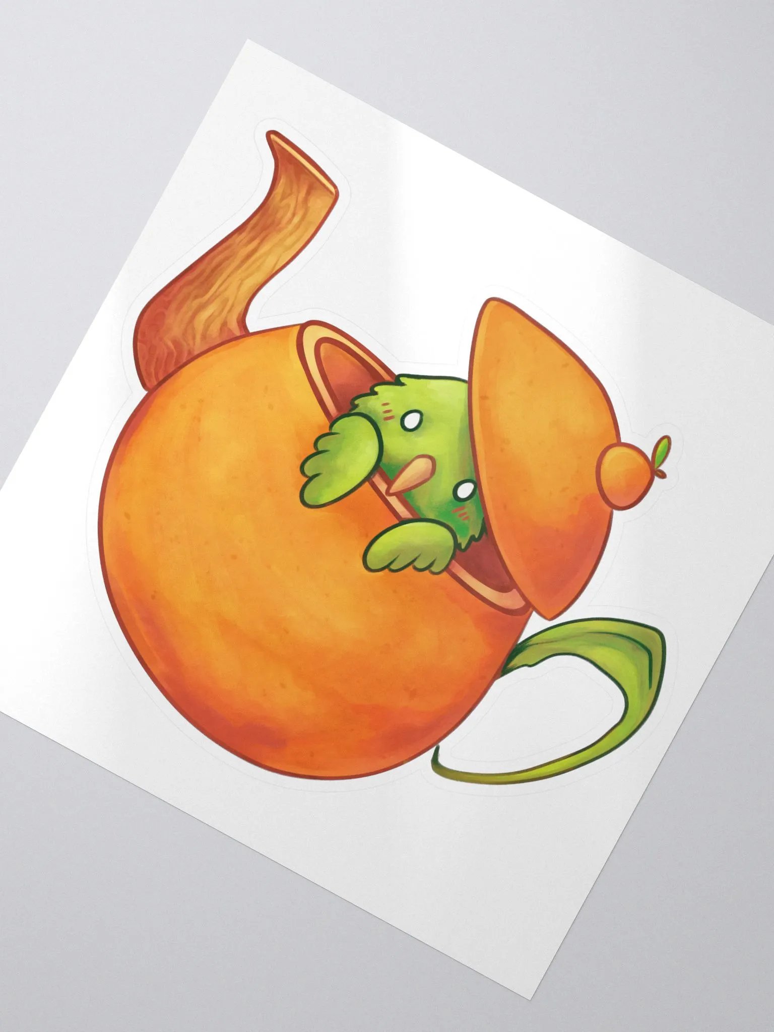 Birb in a Teapot Kiss-Cut Sticker product image (2)