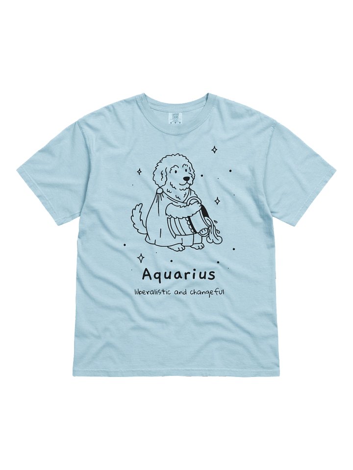 Aquarius Doodle Dog Comfort Colors Garment-Dyed Heavyweight T-Shirt product image (5)