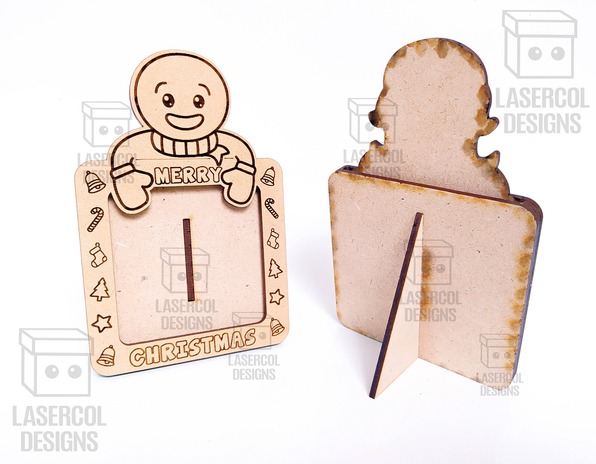 Christmas Ornaments Photo Frame Set 4- Laser Cut Files product image (4)