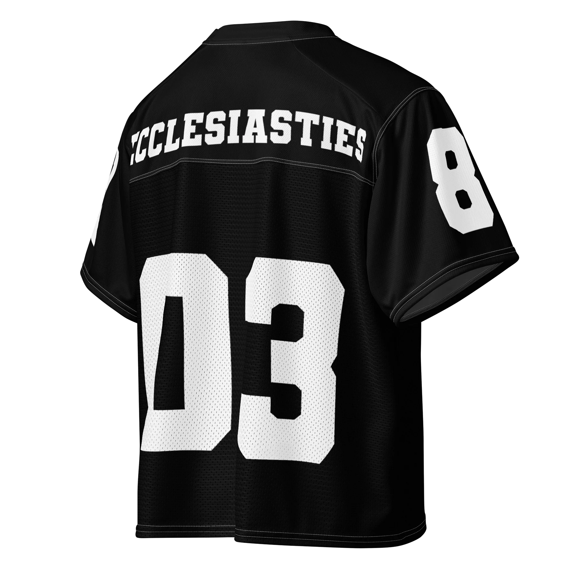 LIFE GOES ON Black Football Jersey (Unisex) product image (4)