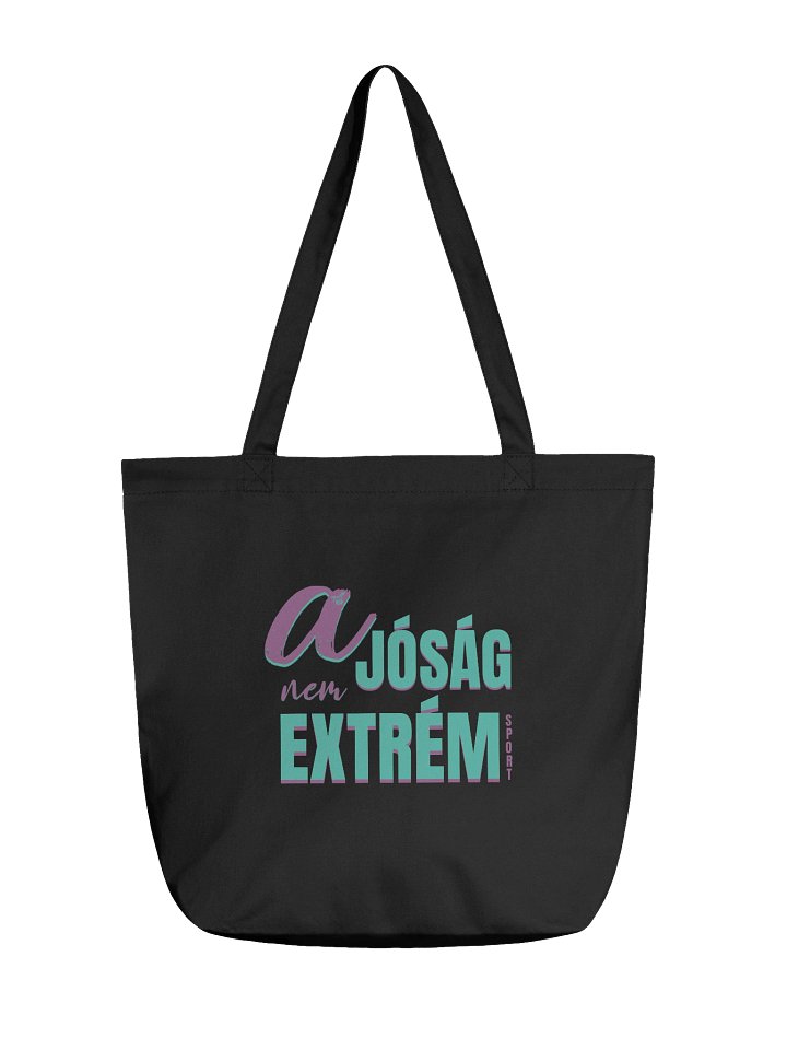A jóság nem extrém sport_ECO Tatyó Dizájn Táska_EQALL.hu® Essentials_Lila / Türkisz product image (1)