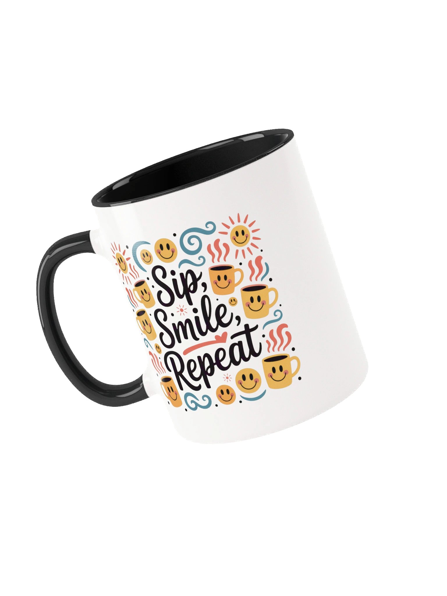 Sip Smile Repeat Coffee Mug - with Color Inside product image (3)