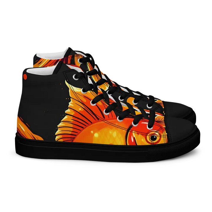 Luminous fins, Men's High Top Canvas Shoes product image (2)
