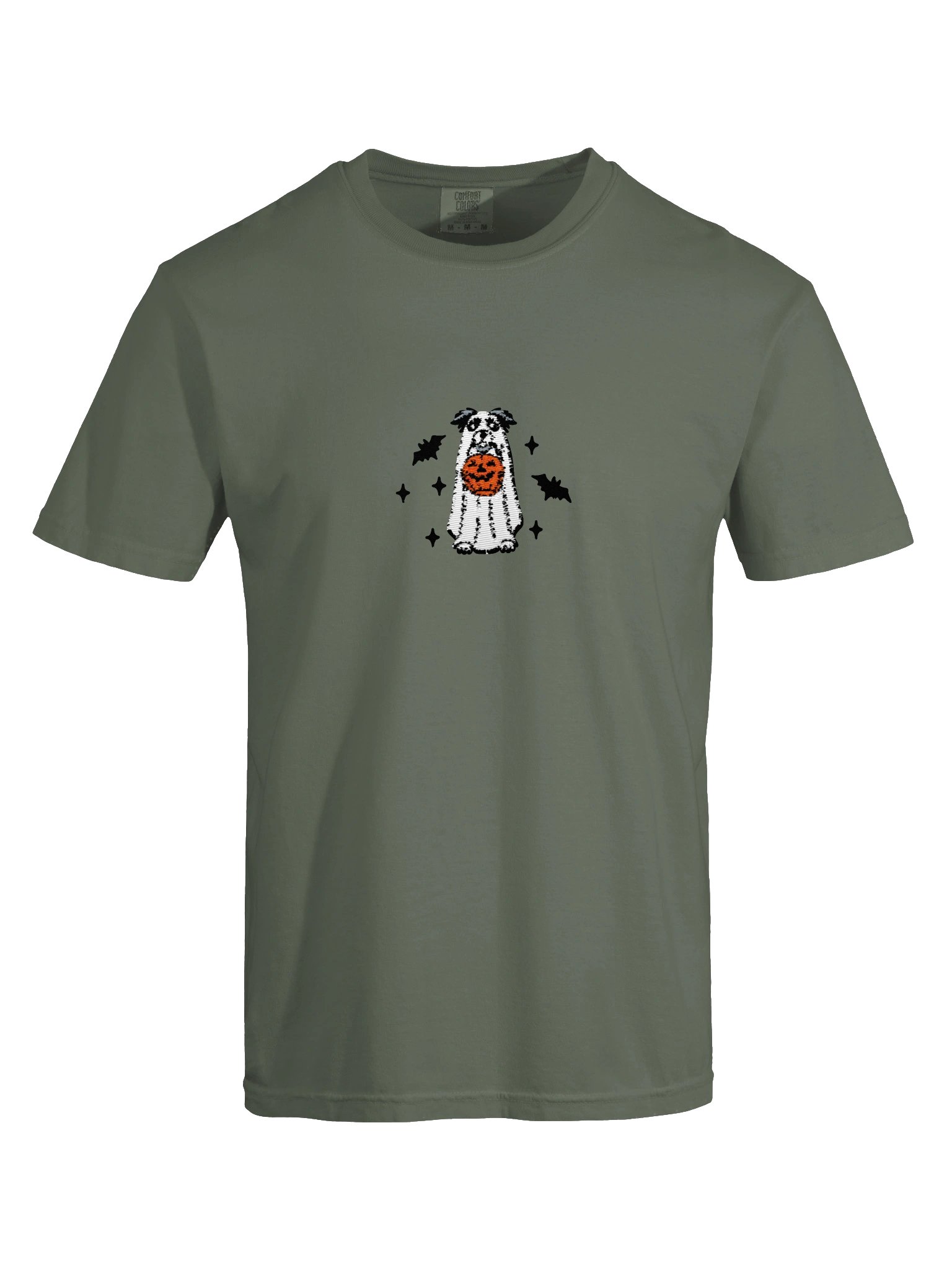 Halloween Australian Shepherd(Black & White) Embroidered T-Shirt product image (13)