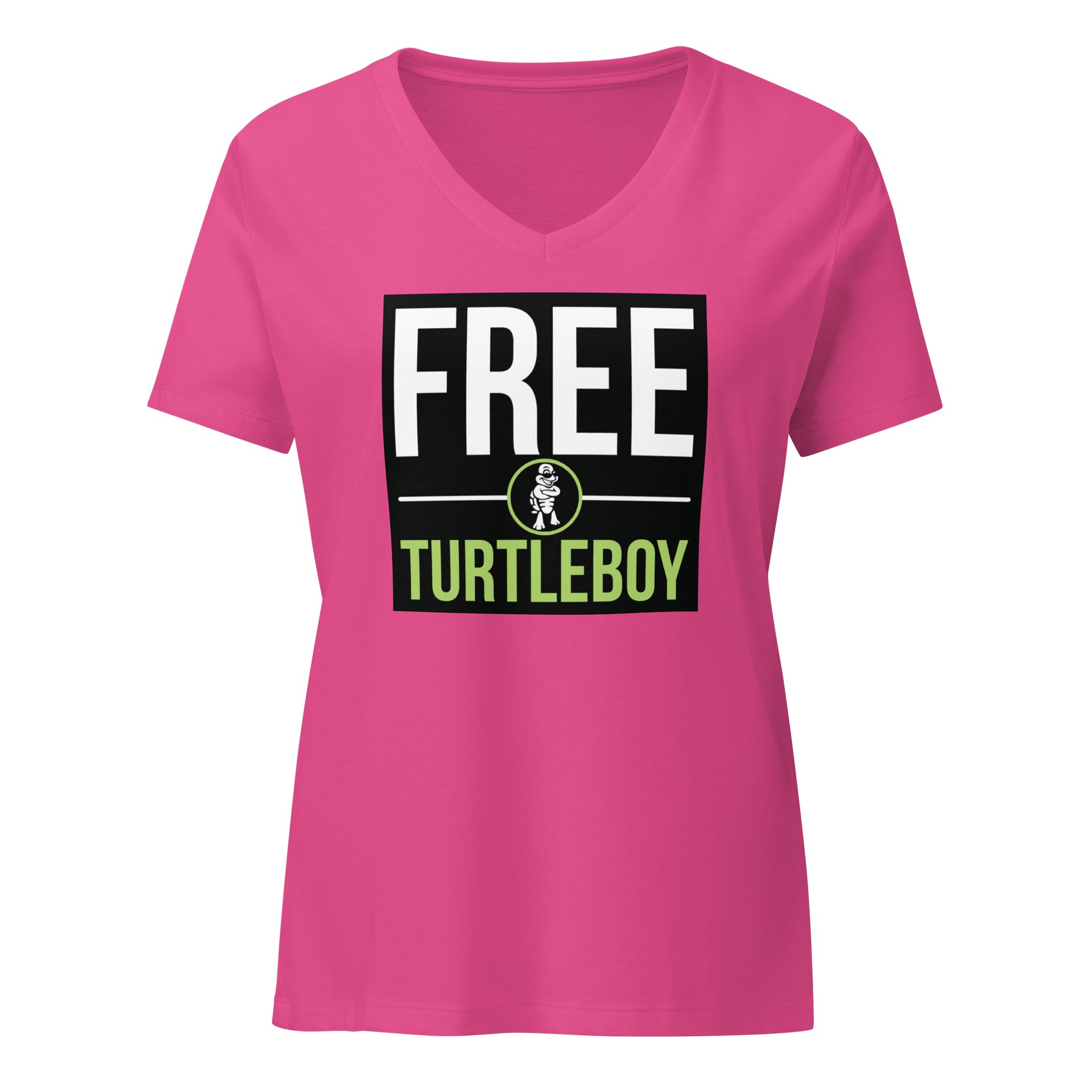 Free Turtleboy Text - Women's Relaxed V Neck product image (1)