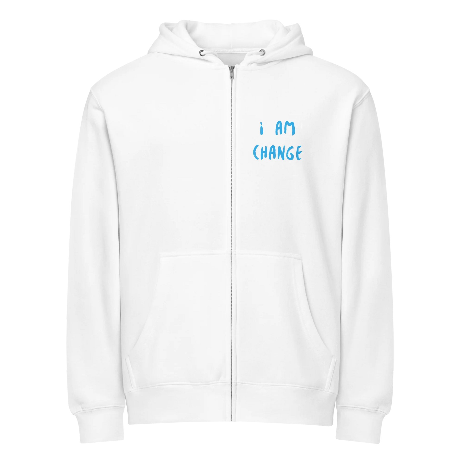 Urban Gold and Blue Butterfly Zip-up Hoodie product image (2)