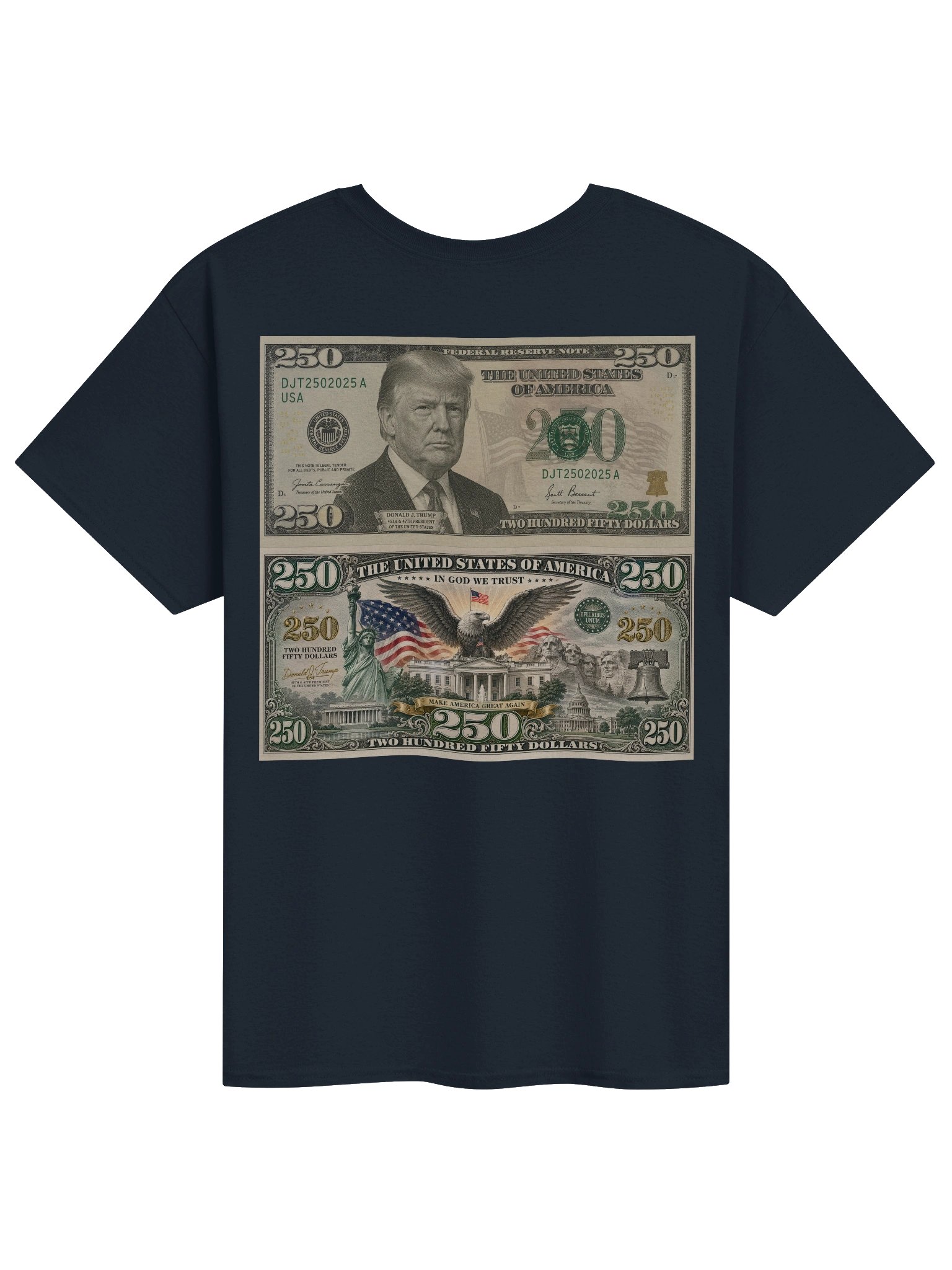 Trump $250 – Make America Great Again | Patriotic Back Printed Tee product image (10)