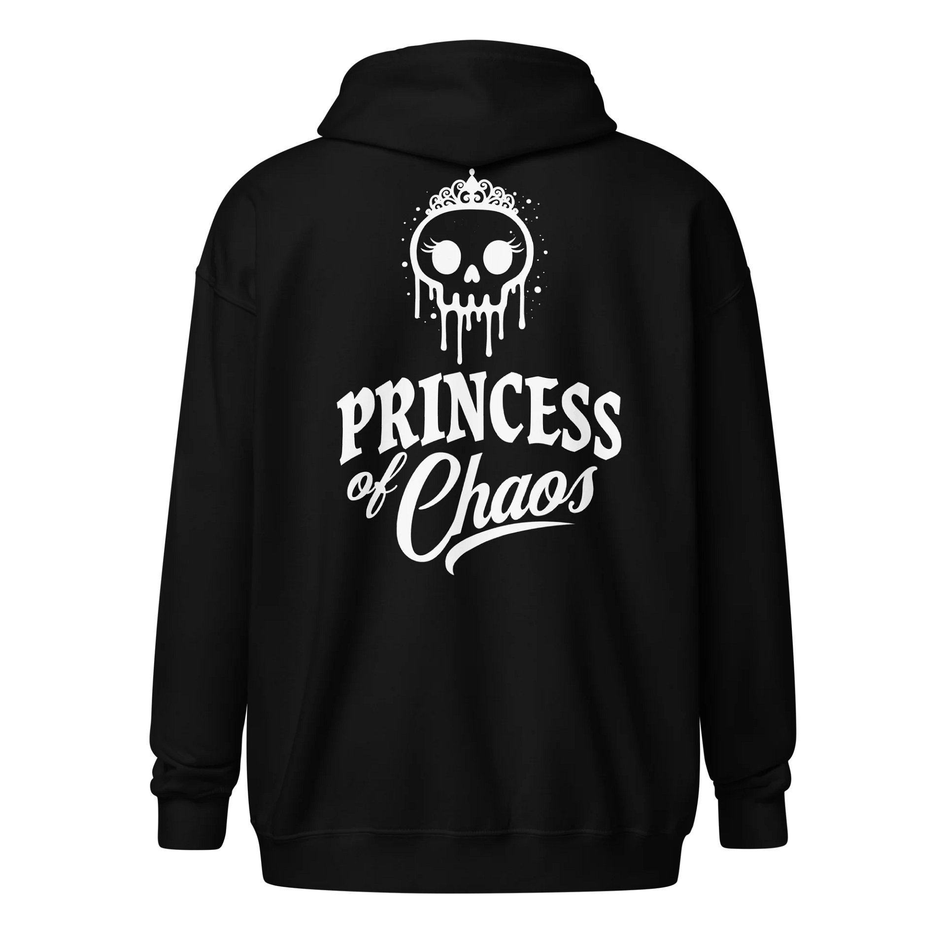 Princess of Chaos Skull Zip Hoodie - White product image (2)