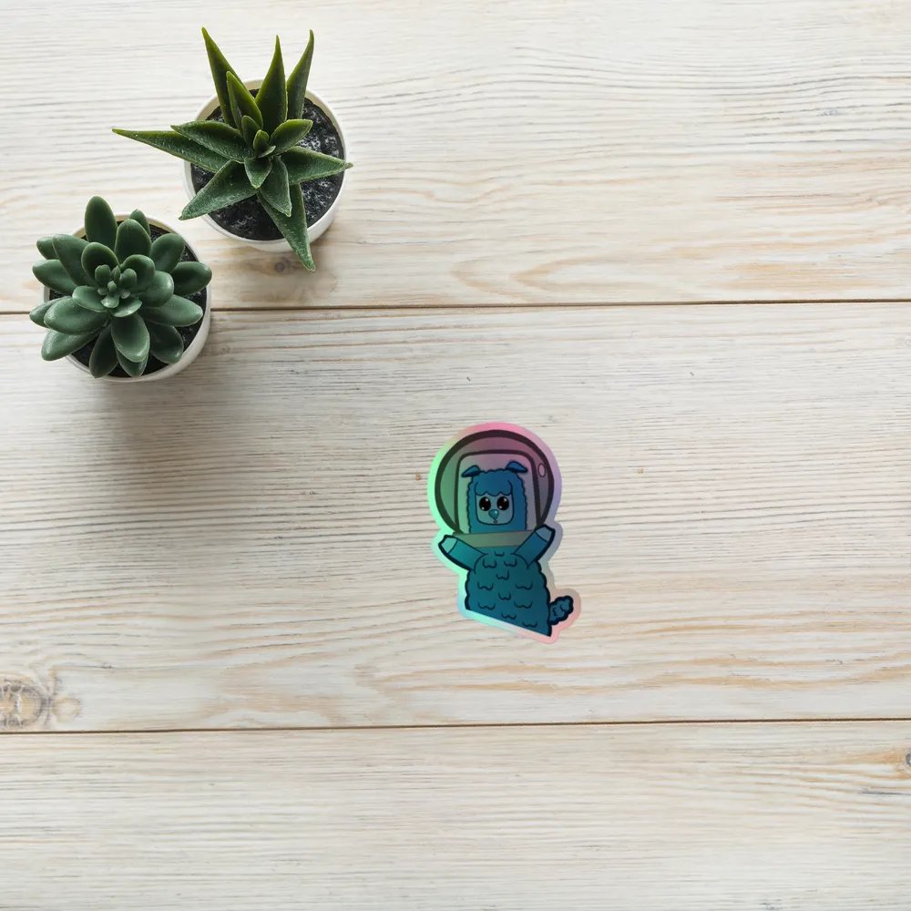 Cosmic Llama Holographic Sticker Set product image (10)