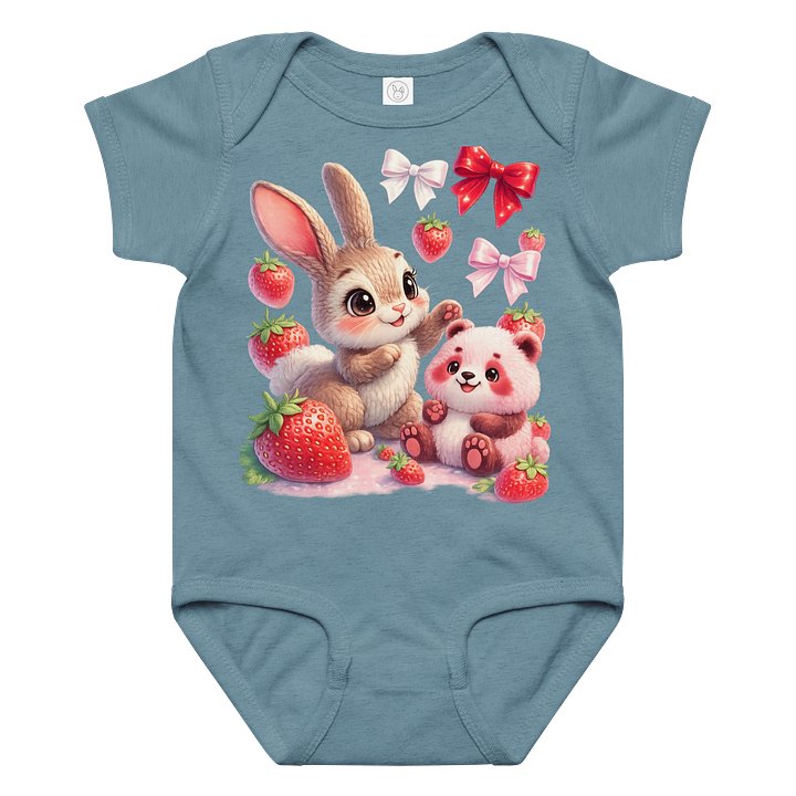 Whimsical Bunny and Panda Baby Bodysuit product image (1)