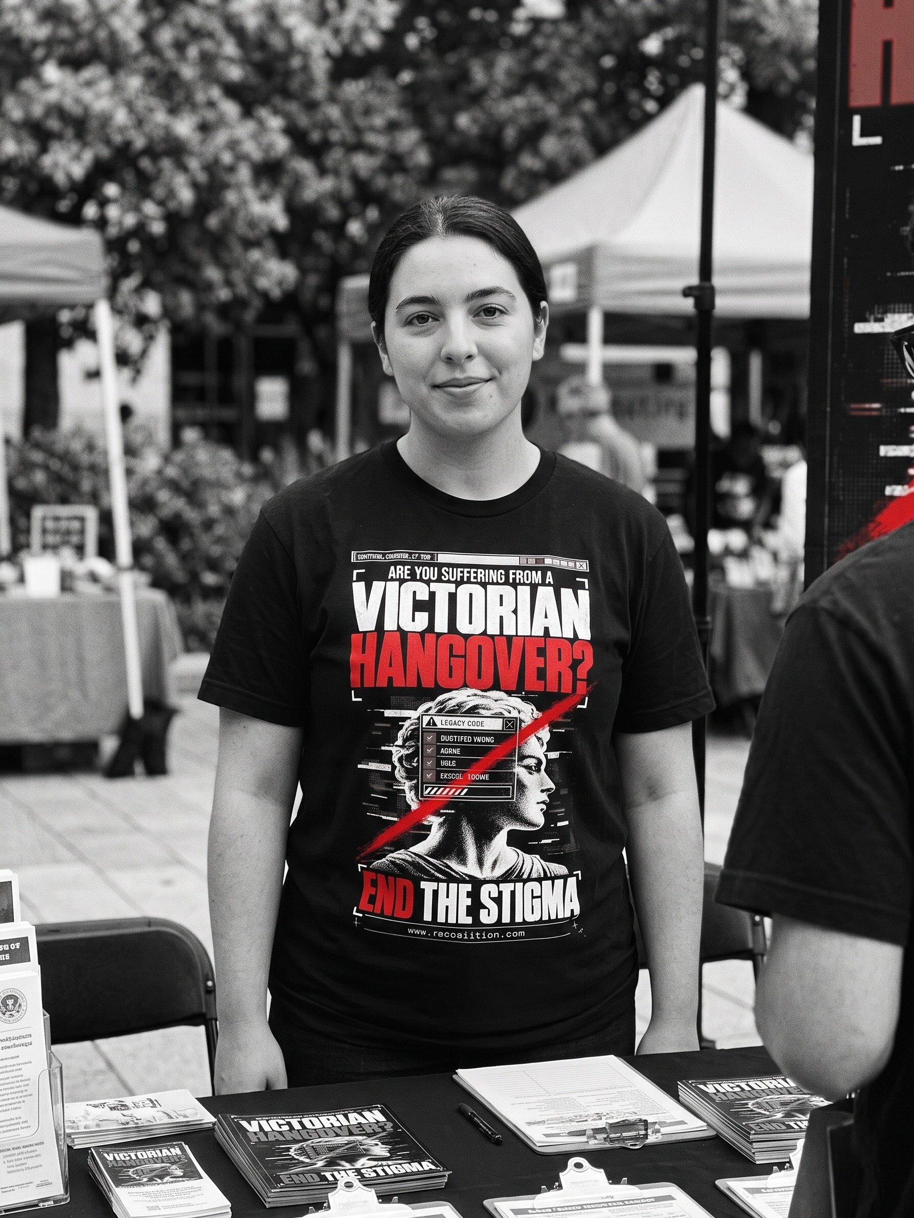 "The Victorian Hangover" Civic Statement Graphic Tee (Black) product image (2)