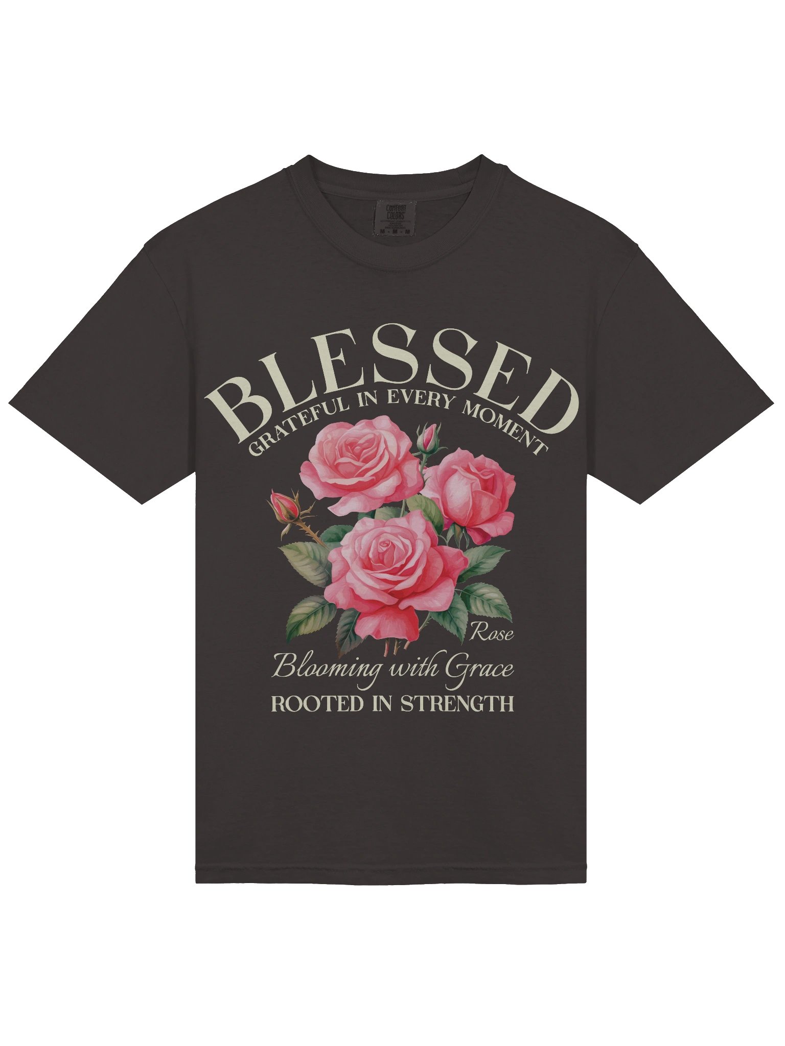 June Blessed Rose Flower Shirt – Blooming with Grace, Rooted in Strength Graphic Tee product image (7)