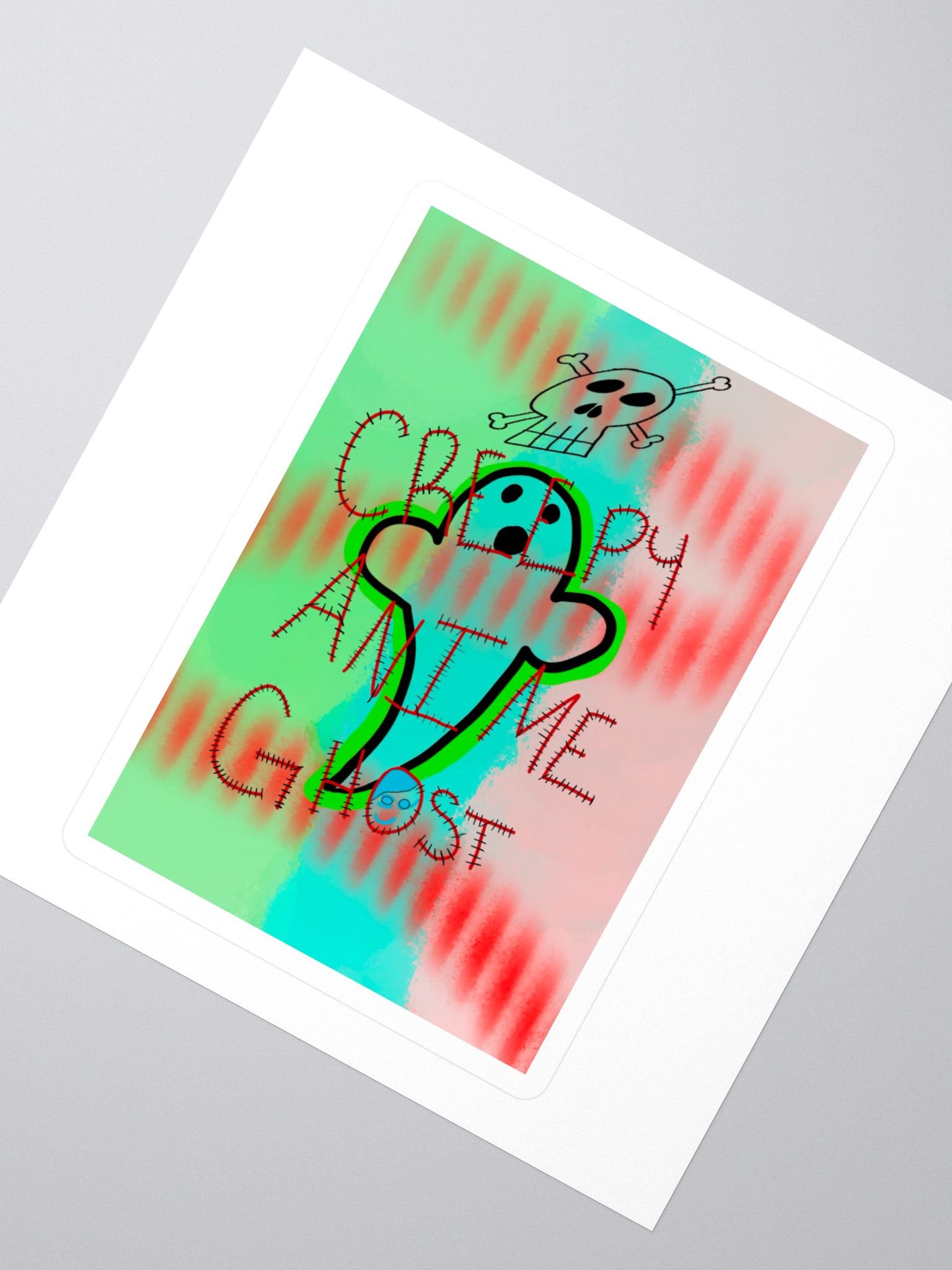 CreepyAnimeGhost Sticker product image (2)