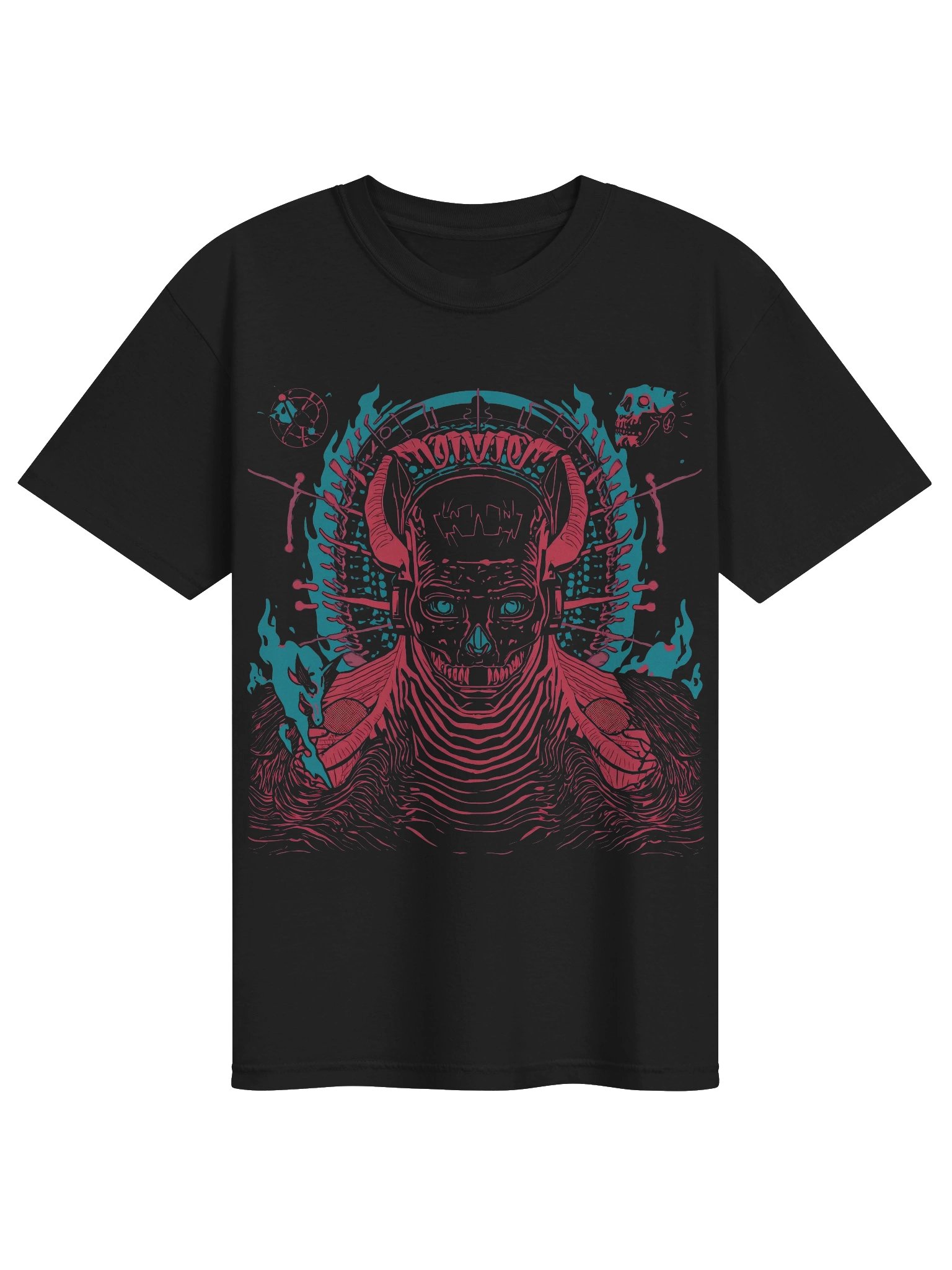Neon Halo Demon Heavyweight T-Shirt product image (1)