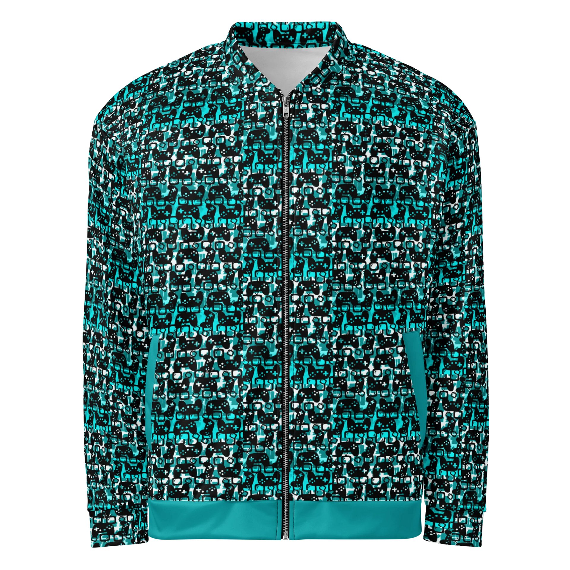 Story Lover Unisex Bomber Jacket (Teal and Black) product image (1)