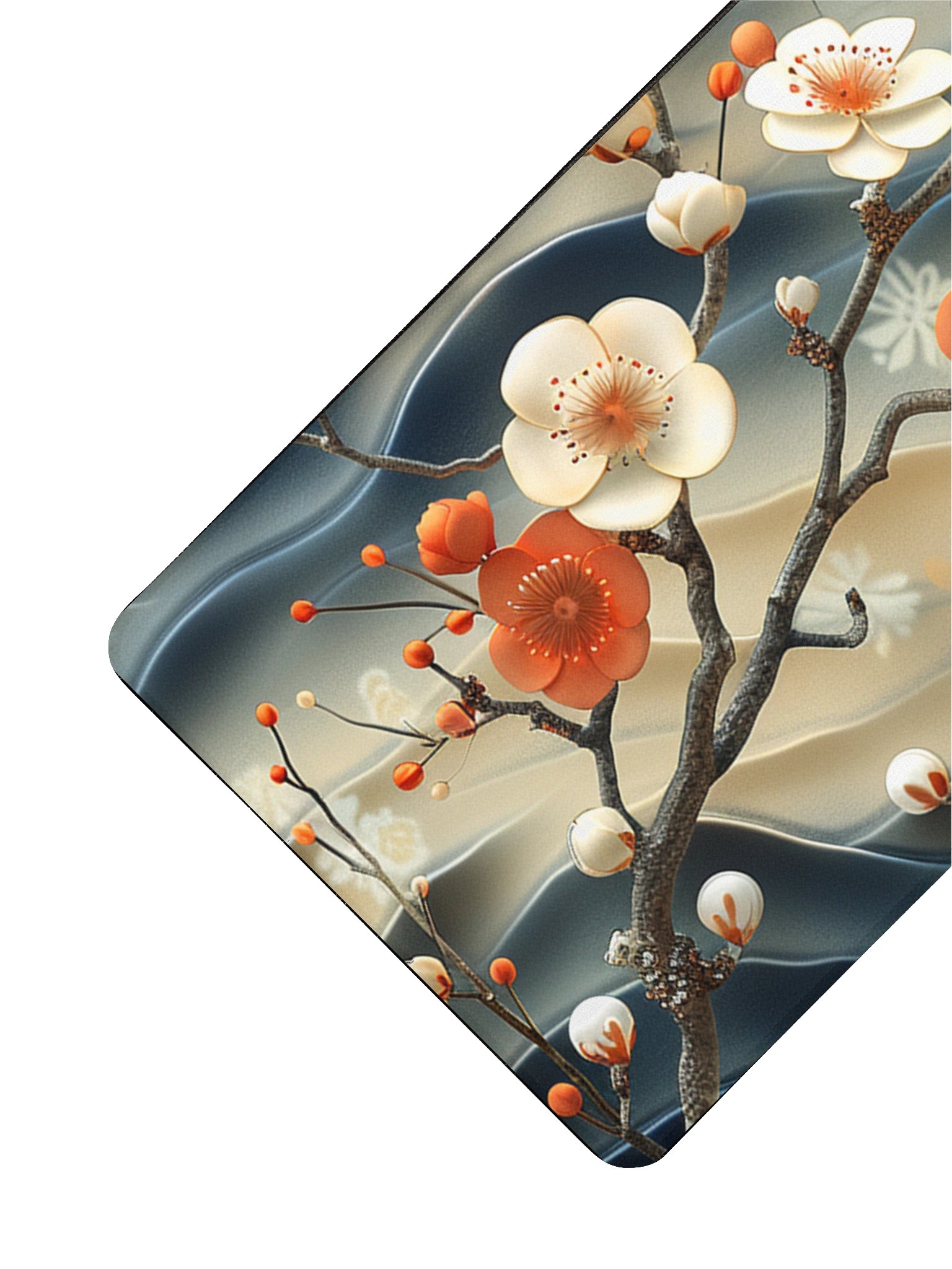 Traditional Japanese Floral Large Desk Mat - Plum Blossom Mouse Pad product image (3)
