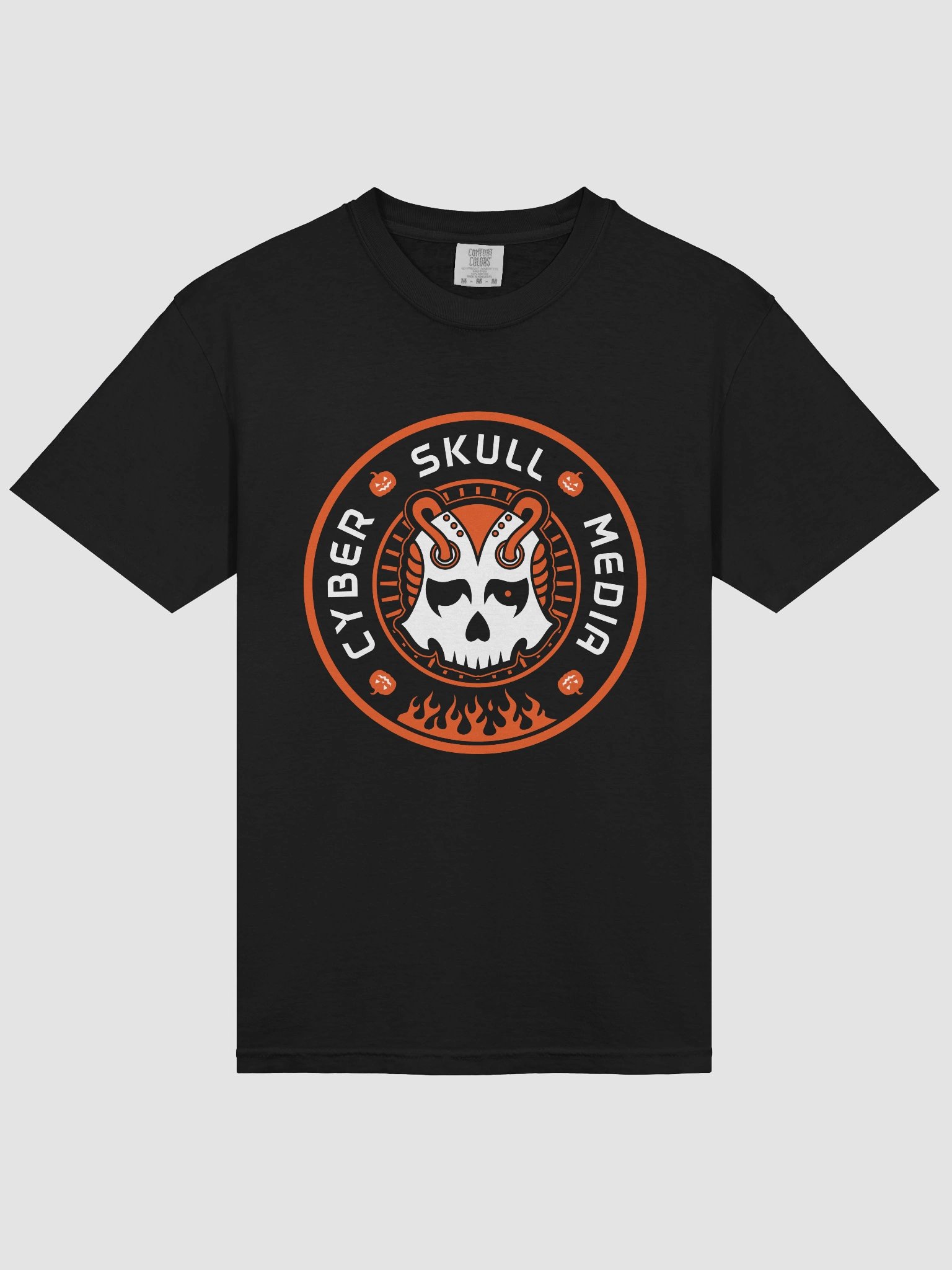 Cyber Skull Halloween Logo Tee (Premium) product image (3)