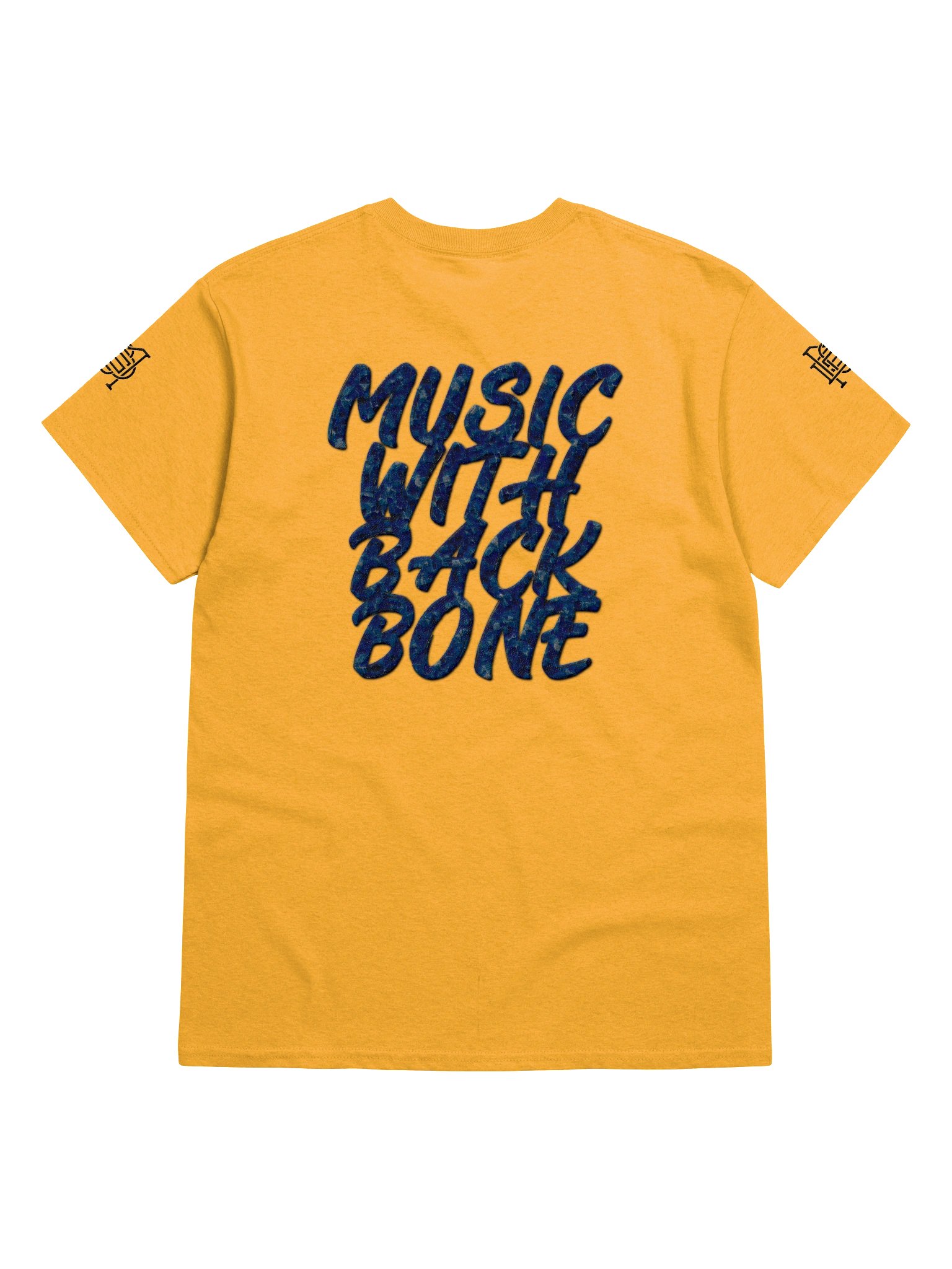 5 YRS SPYNAL x CUSSDEM Embroidered Unisex Heavyweight Tee Gold/White product image (6)