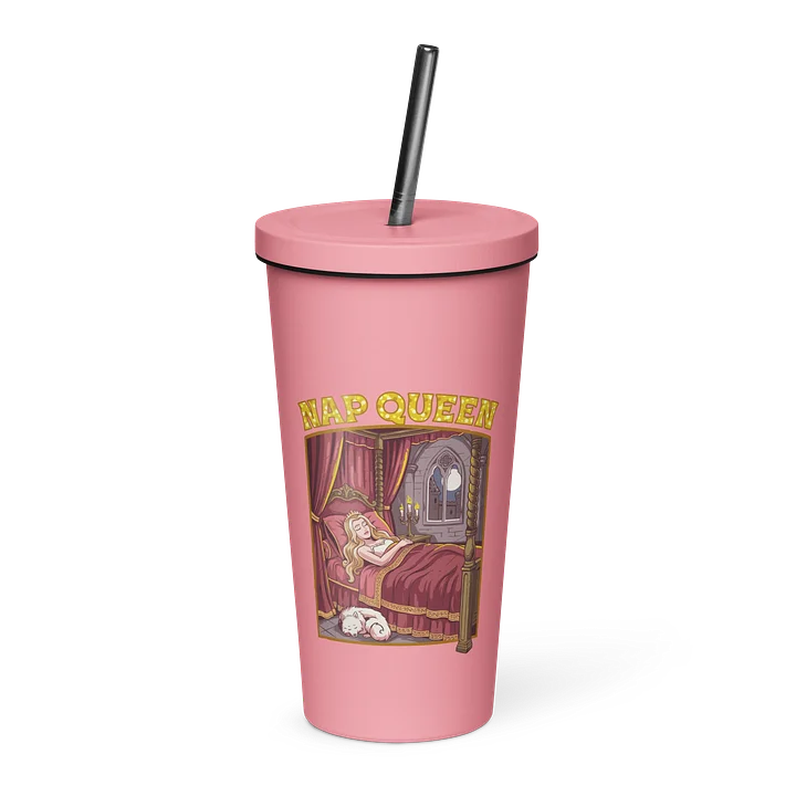 Nap Queen Stainless Steel Insulated Tumbler & Straw product image (3)