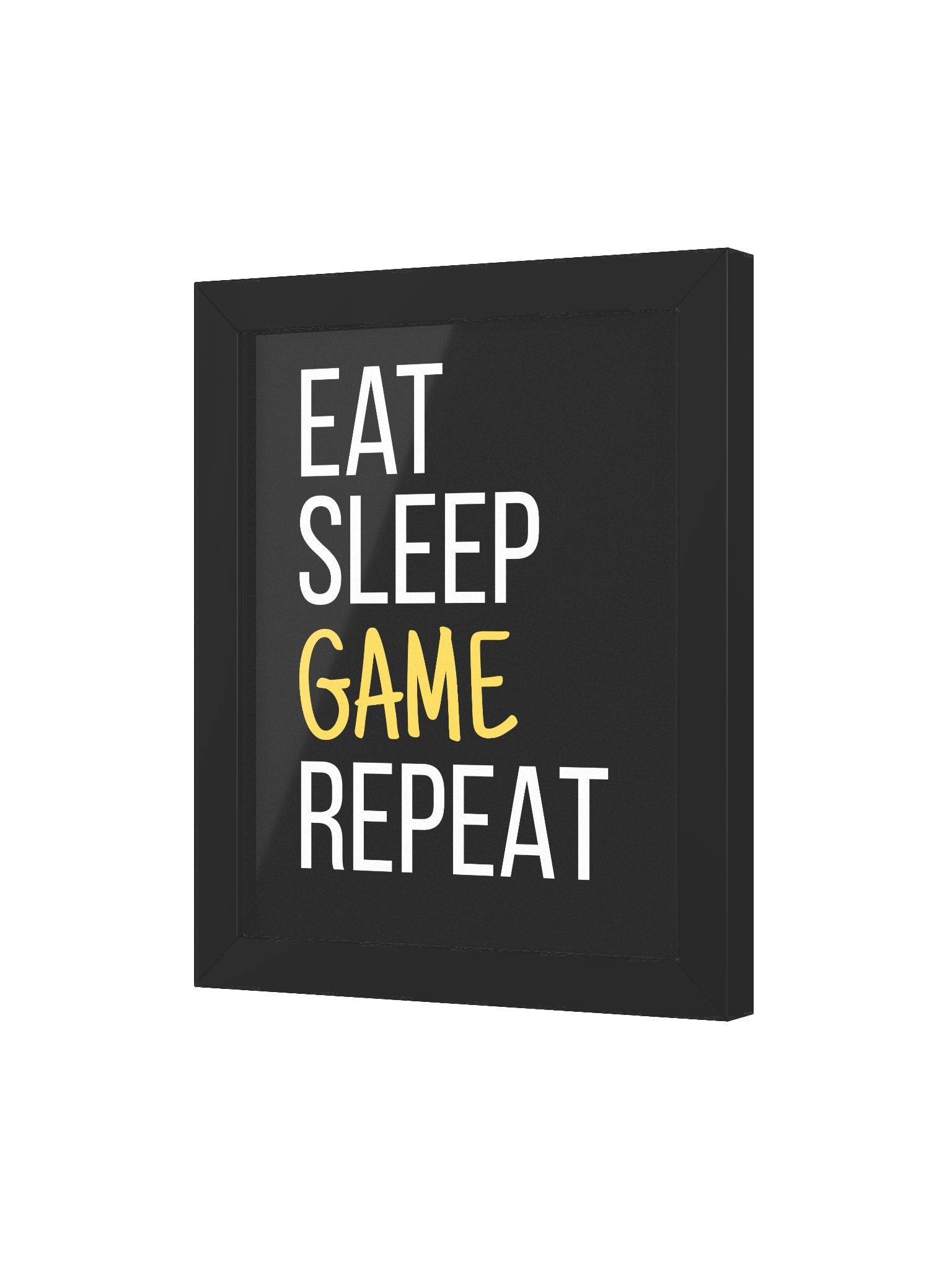 8" x 10" "EAT SLEEP GAME REPEAT" Wall Art product image (3)