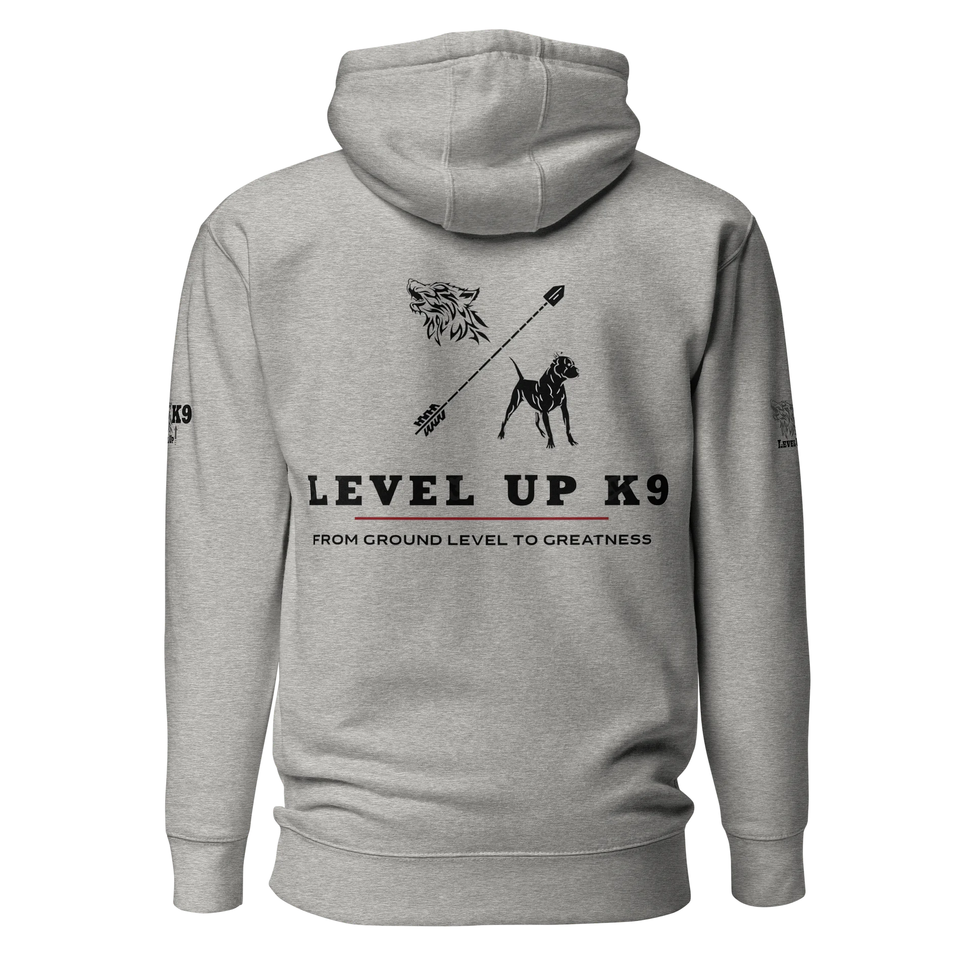LEVEL UP K9 Standard Hoodie ( grey ) product image (3)