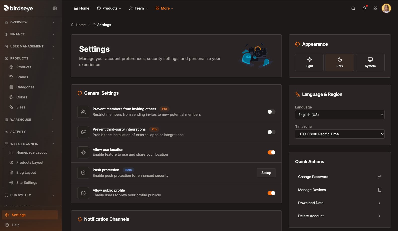 Bird's Eye — The All-in-One Next.js 16 SaaS & ERP Engine (React 19 + Tailwind 4) product image (9)