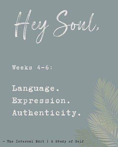 Hey Soul,

The last three weeks of The Internal Edit: 44th Edition have been a thread of becoming—
✨ Week 4: learning the lan...