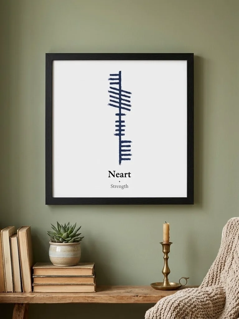 Neart – Celtic Strength Ogham Framed Art Print product image (33)