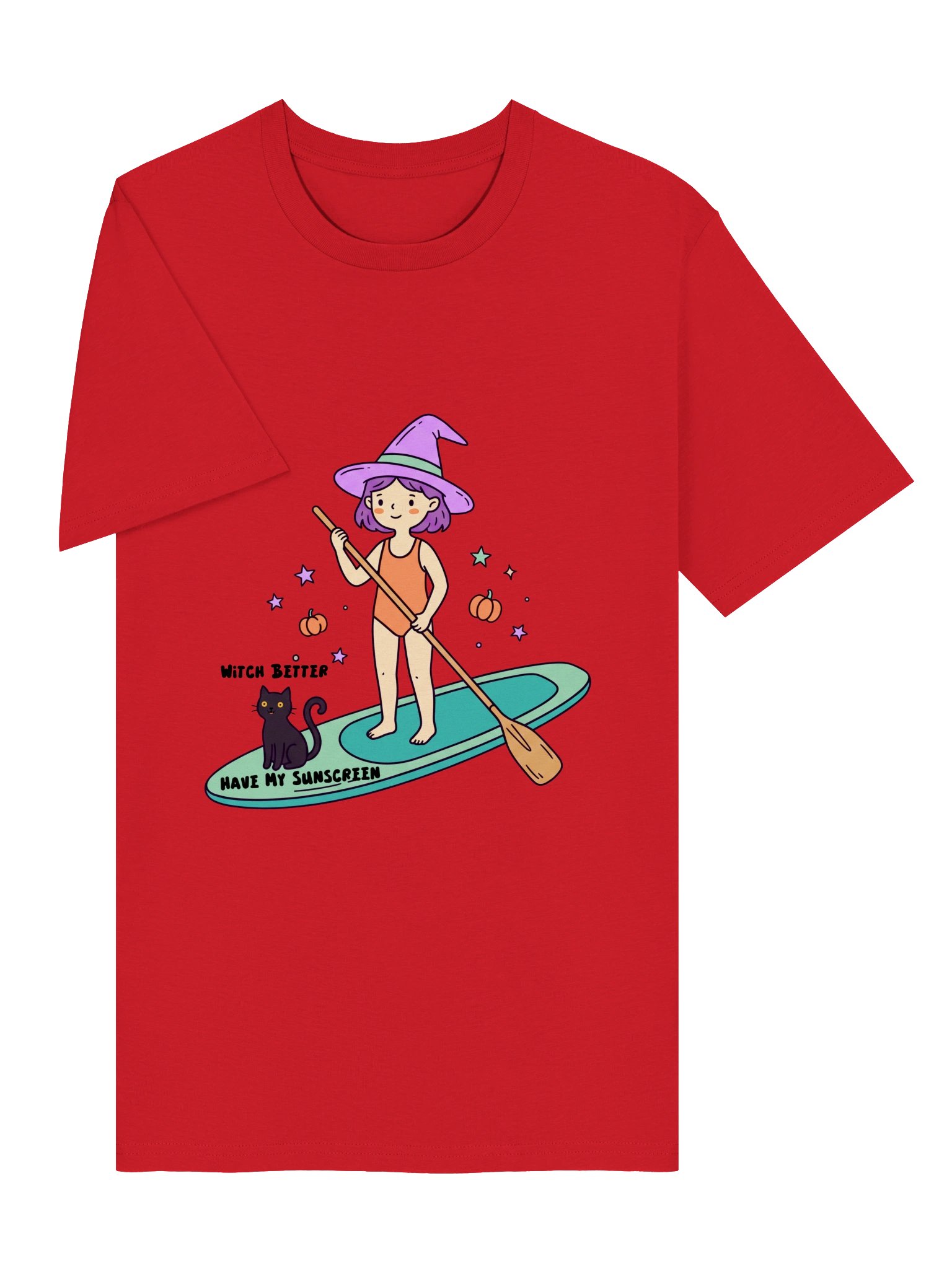 Witchy Surfboard Halloween Tee product image (2)