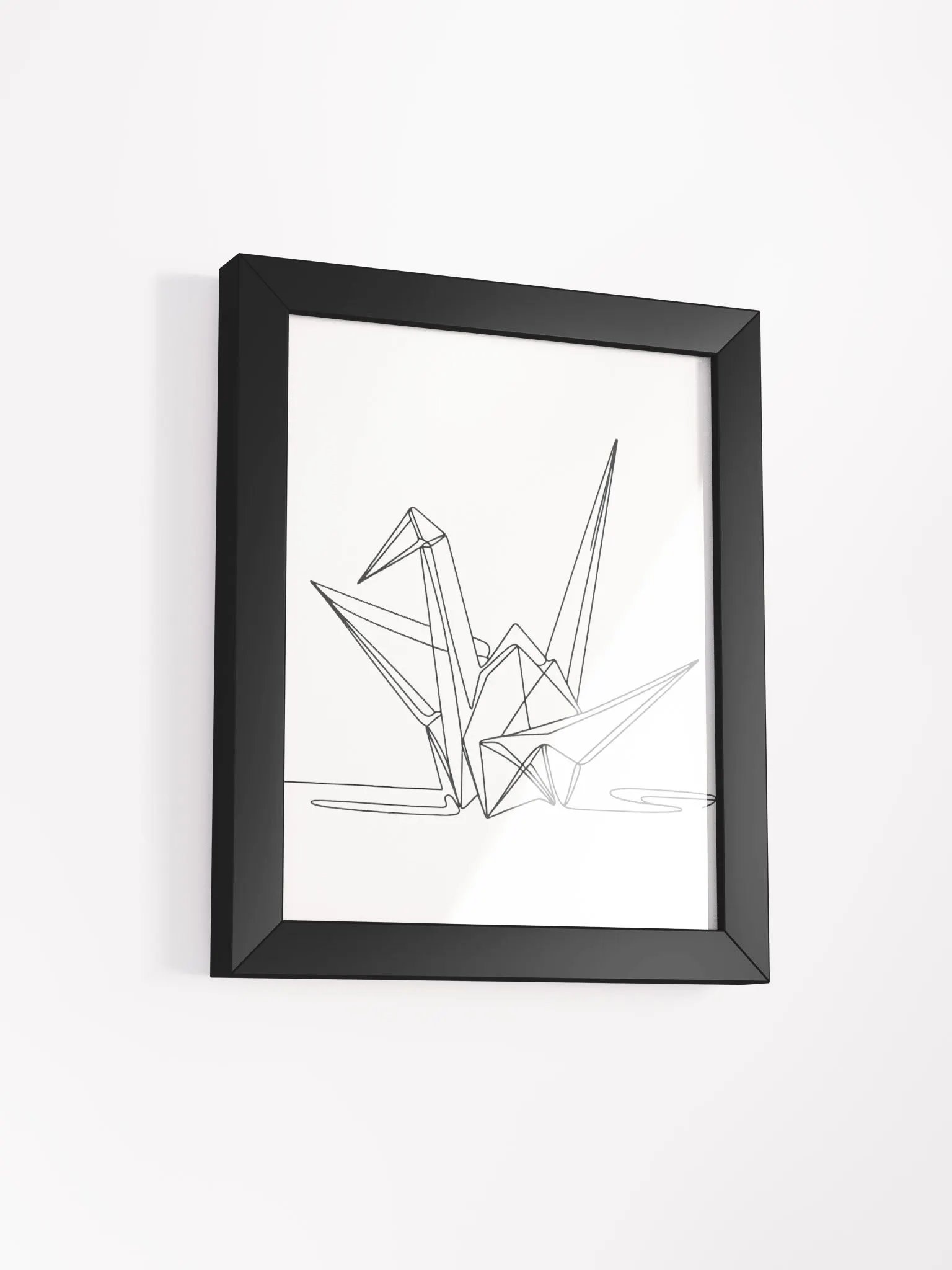 Origami Crane Lines Framed Poster product image (34)