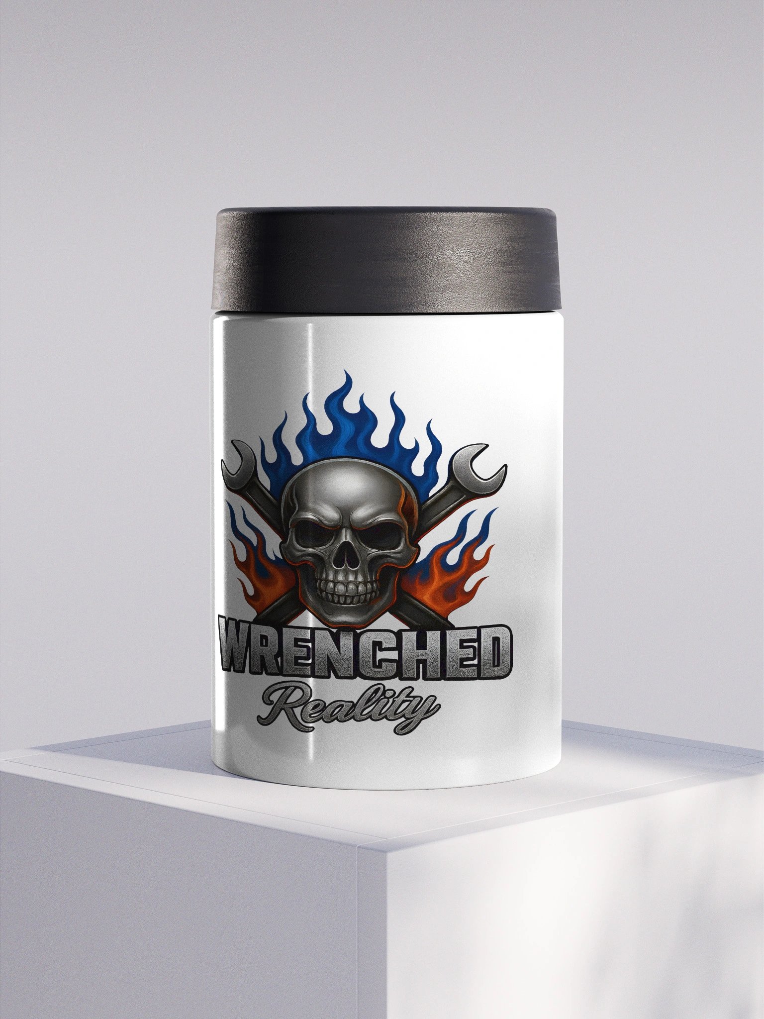 Flaming Skull Stainless Steel Koozie product image (1)