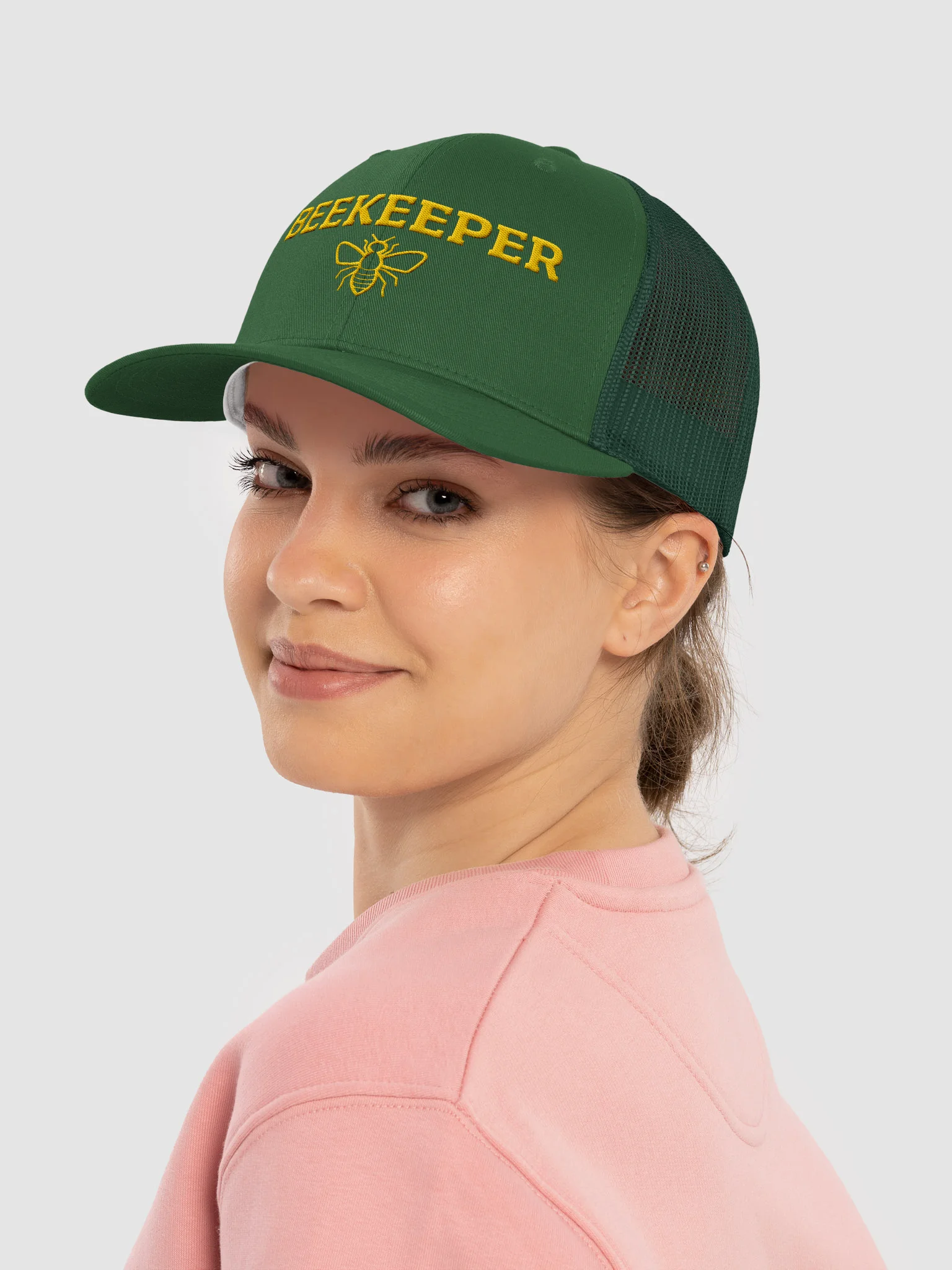 Beekeeper Embroidered Trucker Hat, Save The Bees Hat, Beekeeping Cap, Beekeeper Gift, Honey Bee Lover Gift, Bee Keeper Embroidered Cap product image (24)