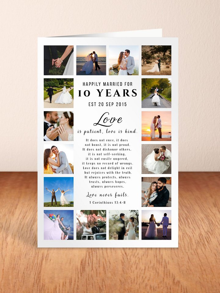 Love Is Patient Anniversary Photo Card Template product image (2)