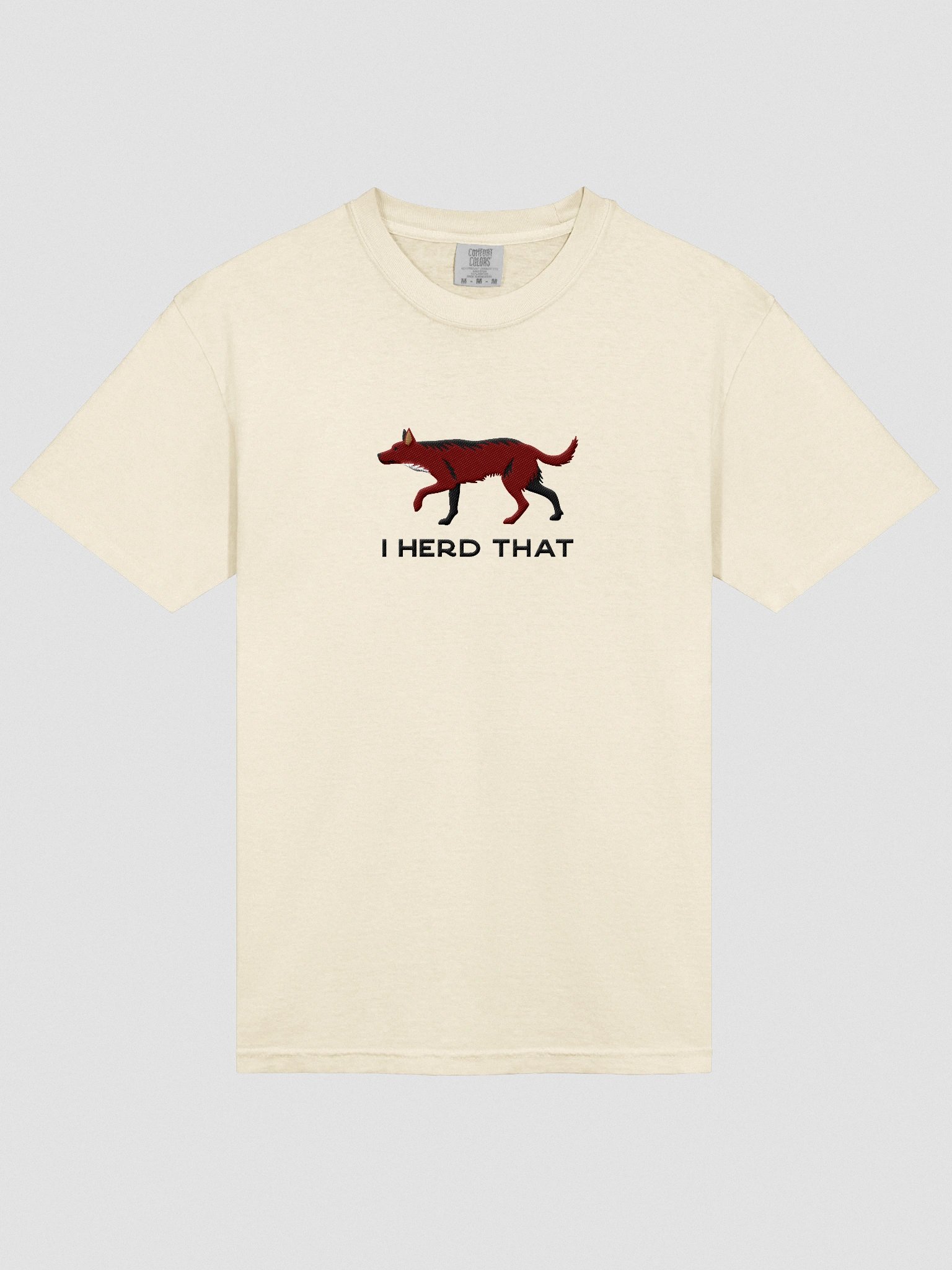 I Herd That T-Shirt(Embroidered) of an Australian Kelpie(Brown) product image (6)