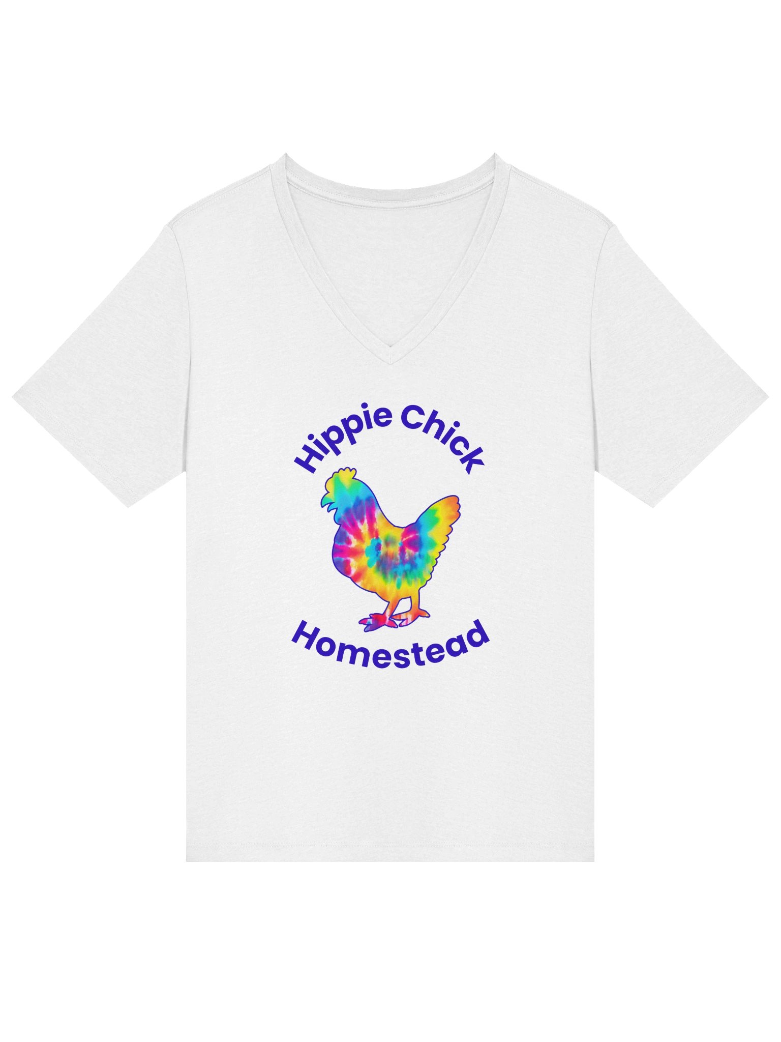 Women's V-Neck Tee with Hippie Chick Homestead logo product image (1)