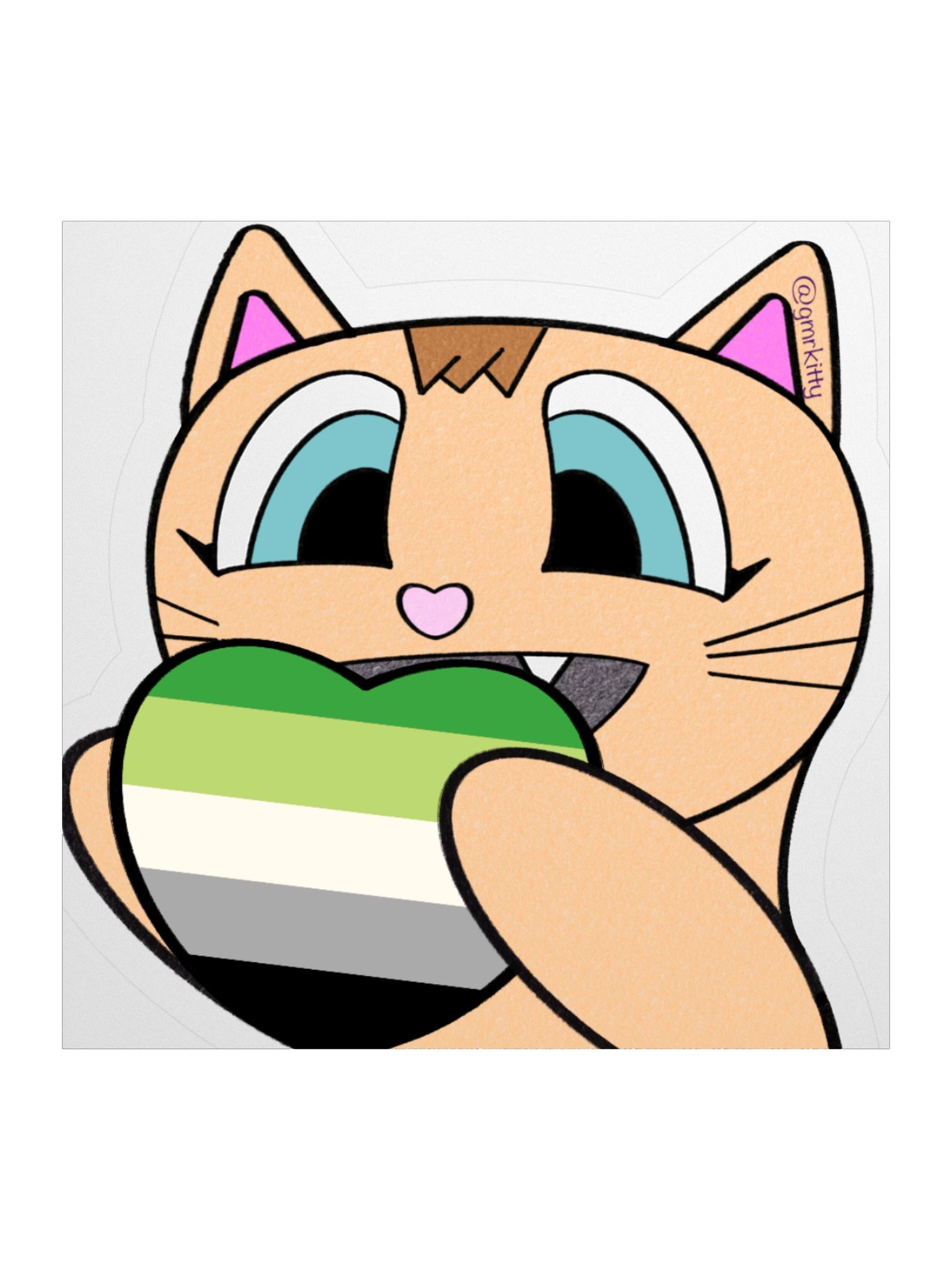 Aro Pride Kitty Sticker product image (1)