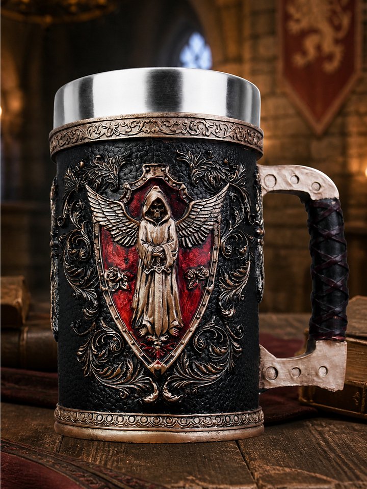 The Armored Kingdom Angel of Vengeance Mug-Gothic Design-Durable Resin-Collector Gift product image (1)