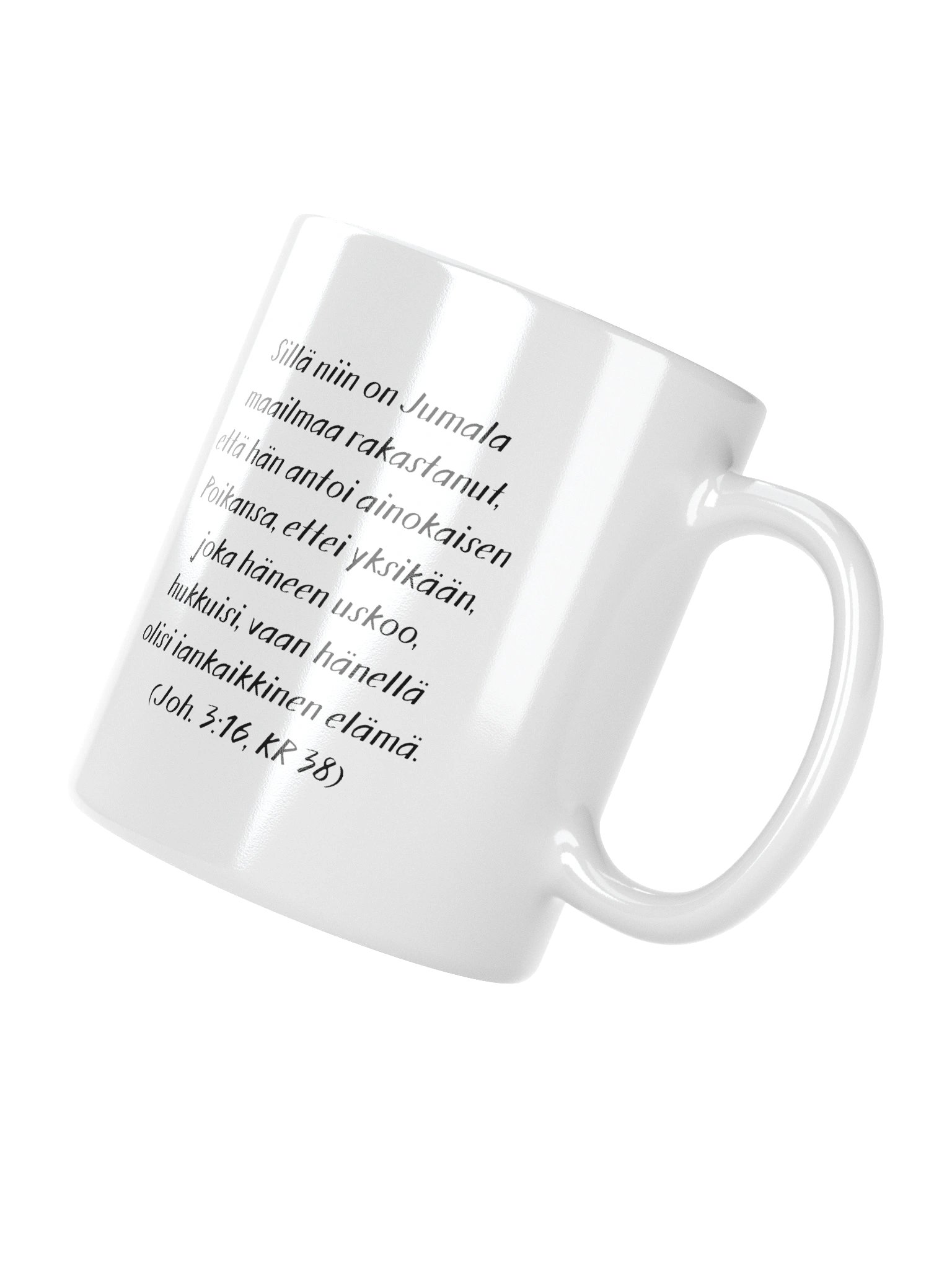 Usko Shopin valkoinen muki Joh. 3:16 product image (4)