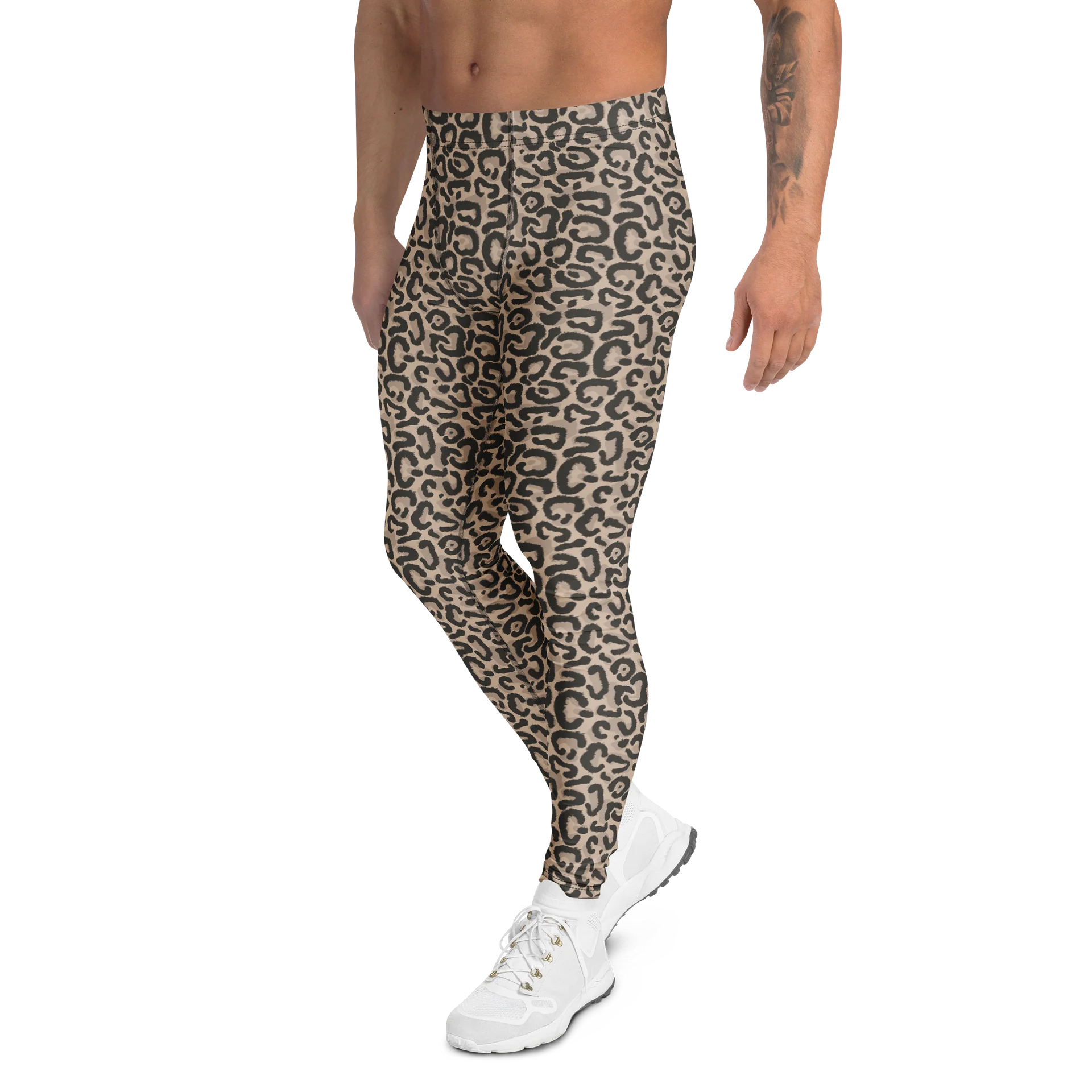 Fashionable Men's Leggings with Bold Brown Animal Print product image (4)