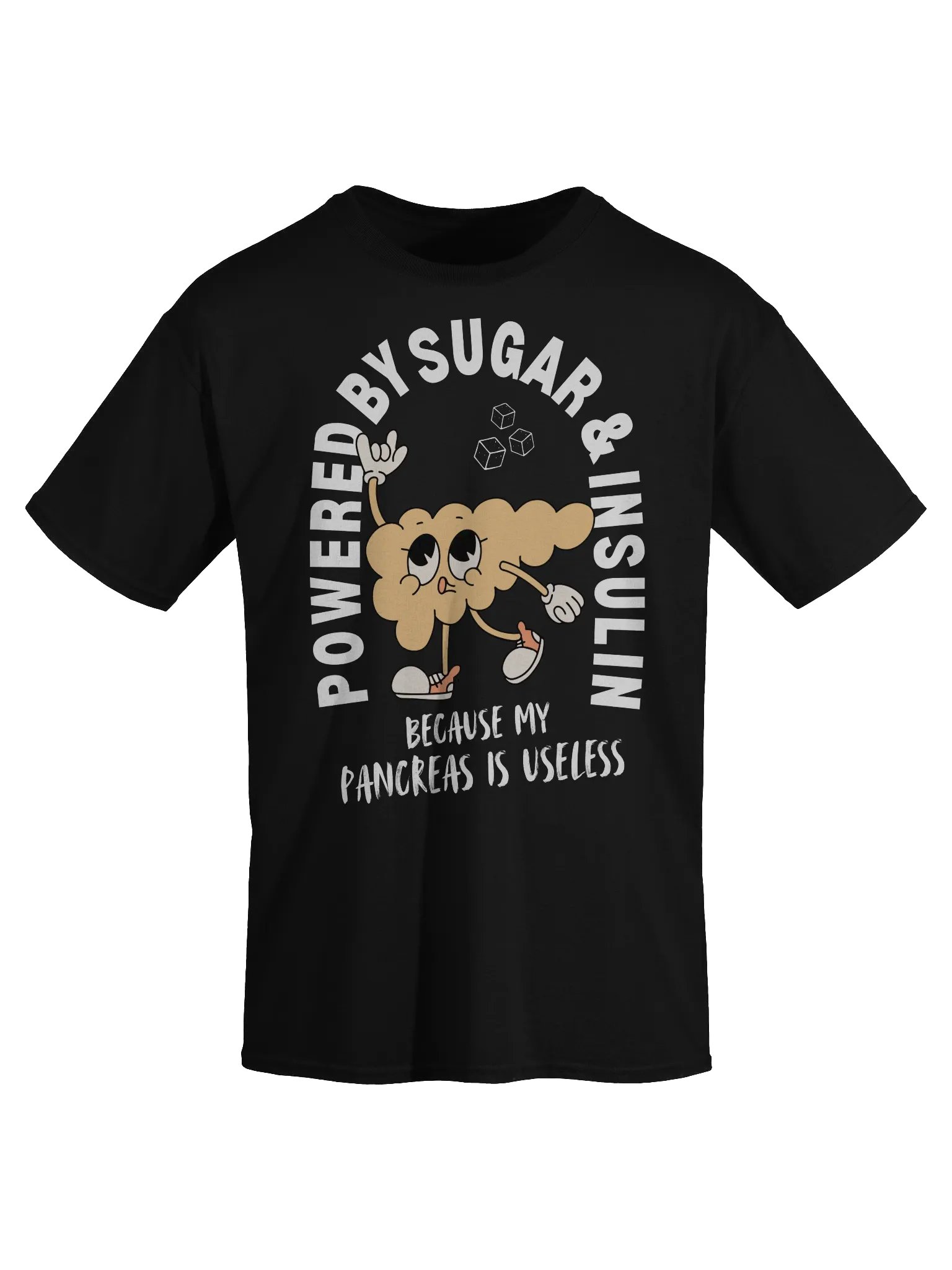 Powered By Sugar And Insulin T-Shirt - Dark Color product image (1)