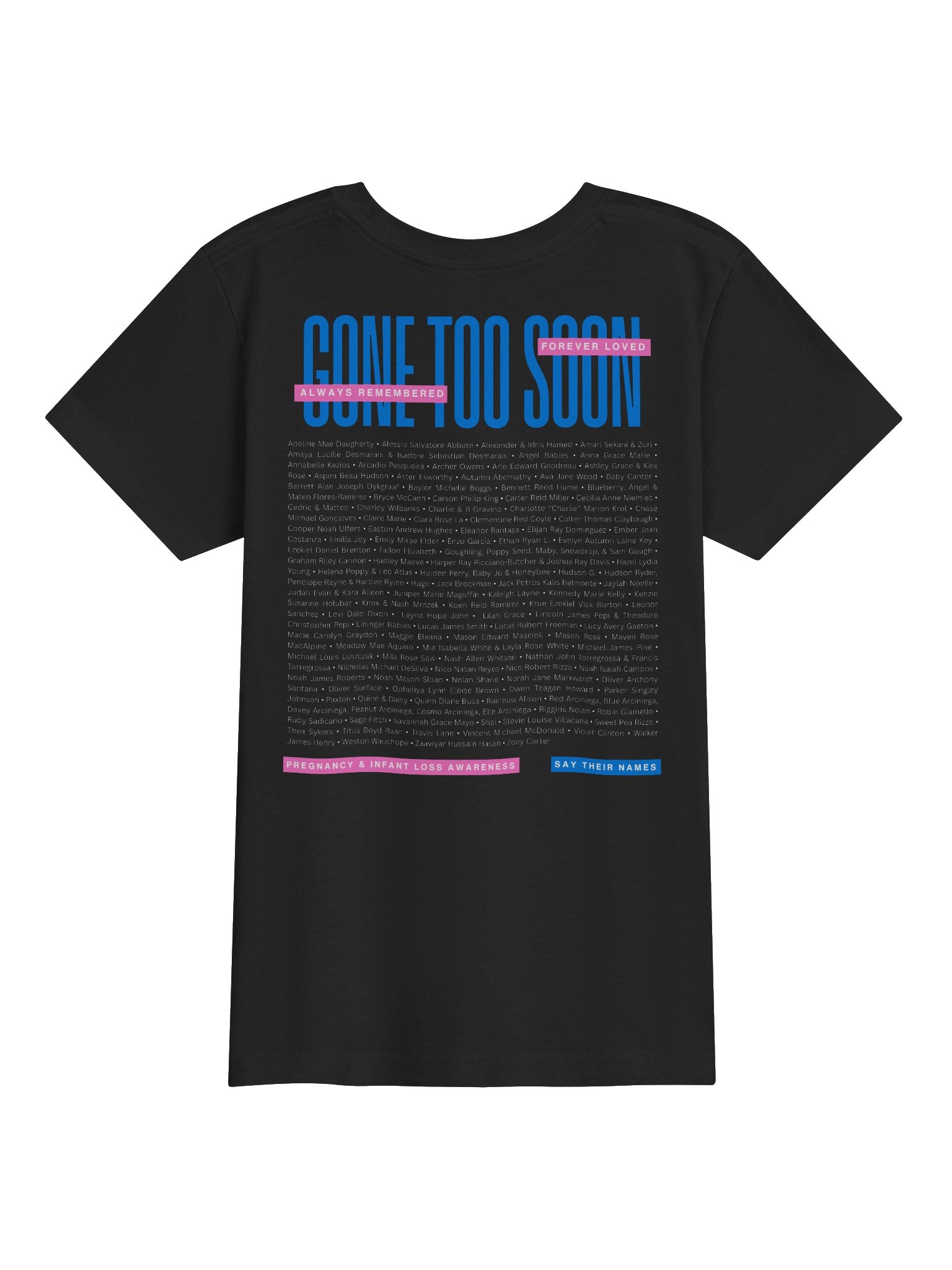 Kids: 'Gone Too Soon' 2026 Memorial Shirt (soft, dark) product image (2)