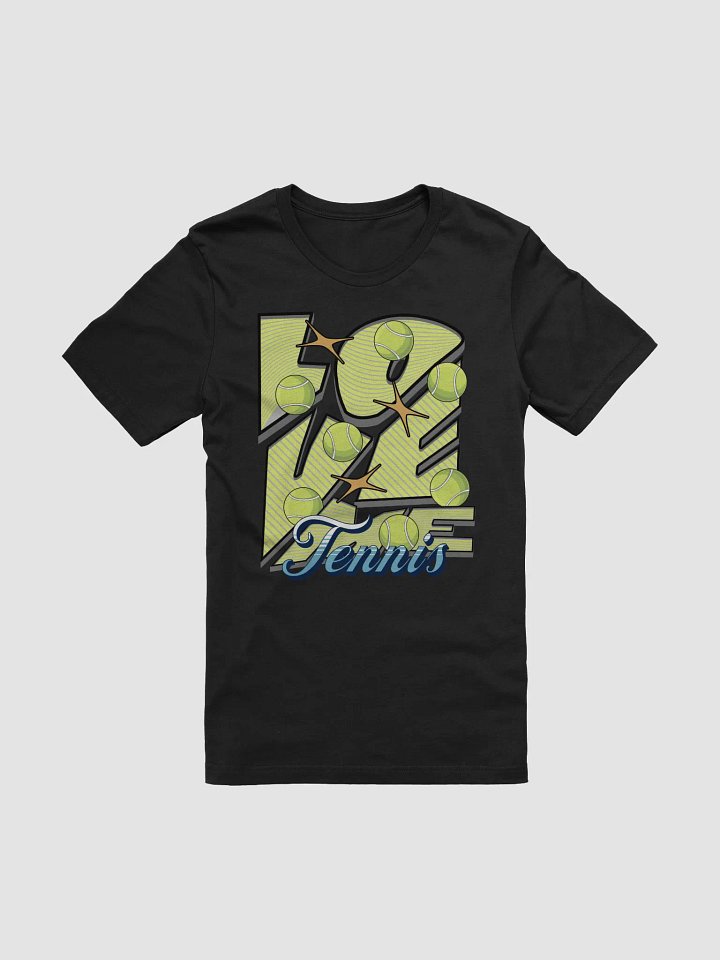 Love Me Tennis Striped Stylized T-Shirt product image (1)