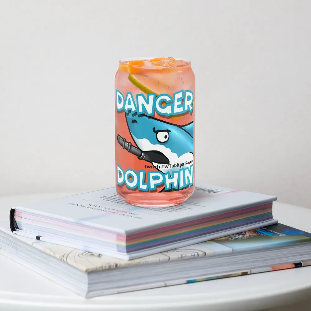 Danger Dolphin Glass Can Cup product image (34)