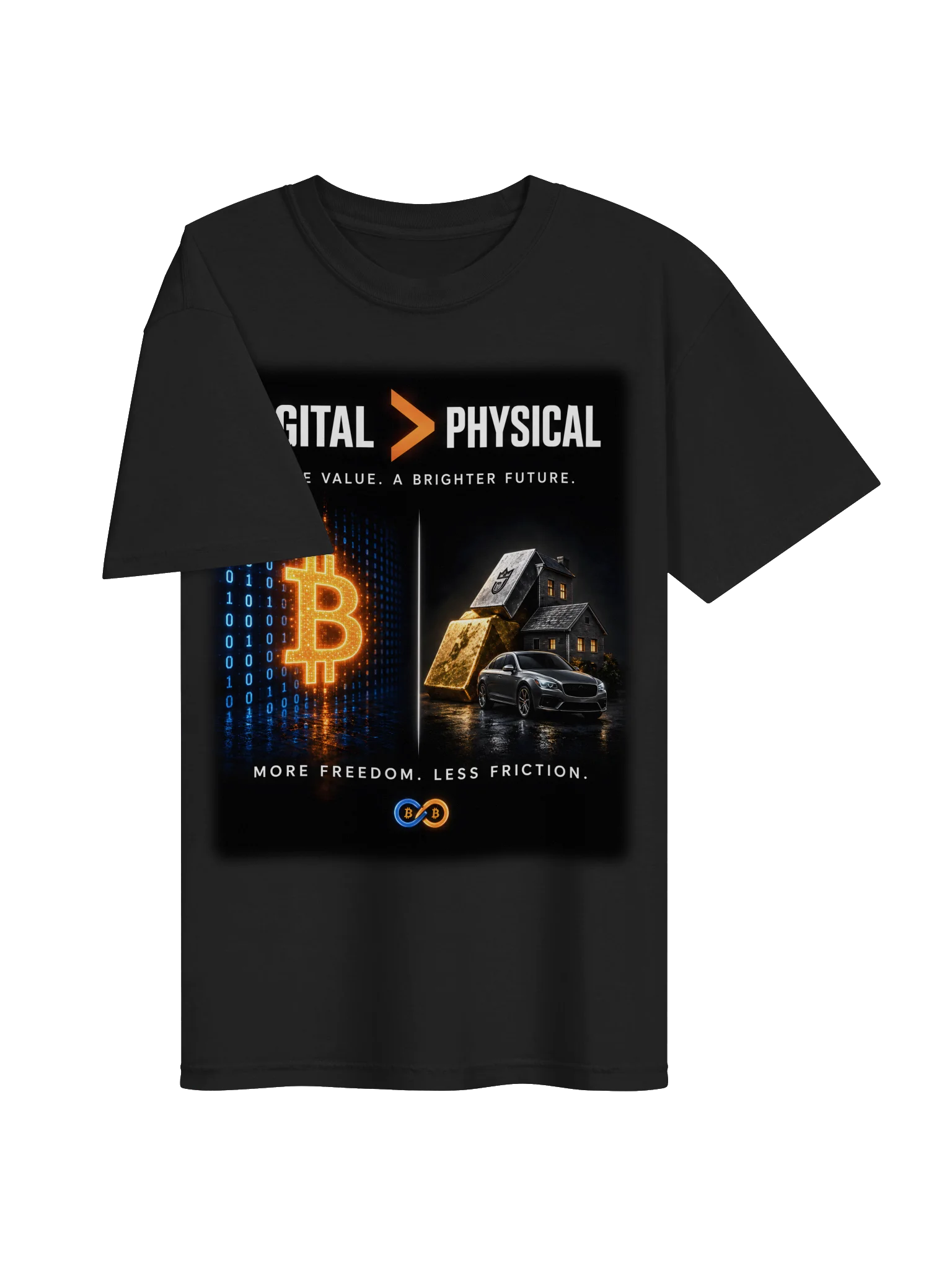 Digital Greater Than Physical Shirt (Black) product image (3)