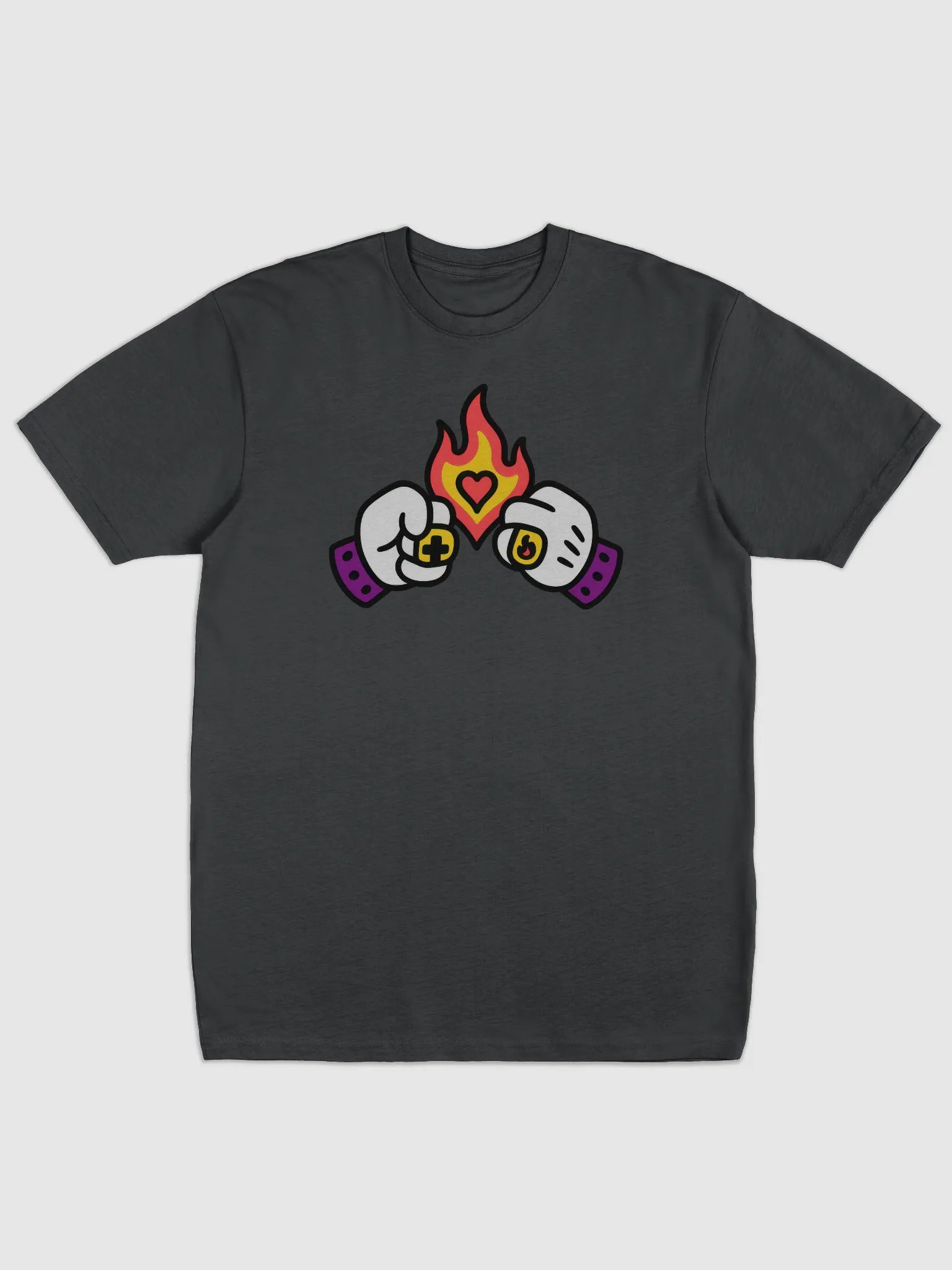 Flame Heart Streetwear T-shirt product image (3)