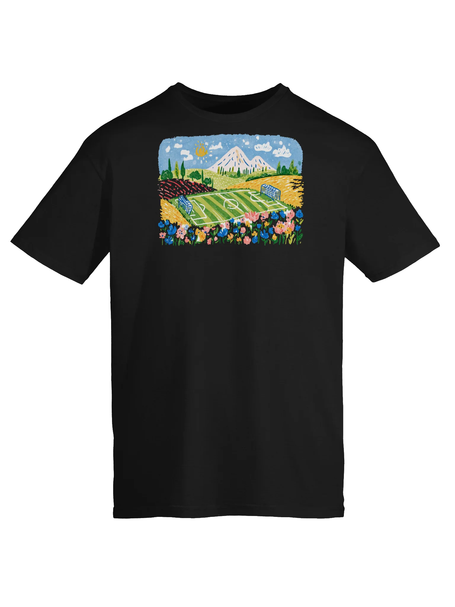 Pitch In the Meadow Soccer Field Landscape Tee product image (5)
