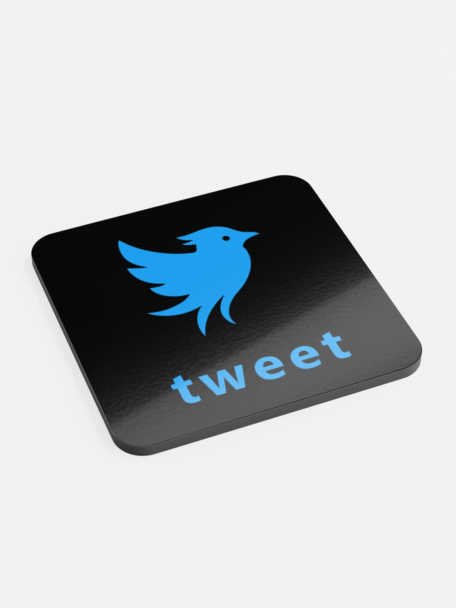Tweet Logo - Black Coaster product image (2)